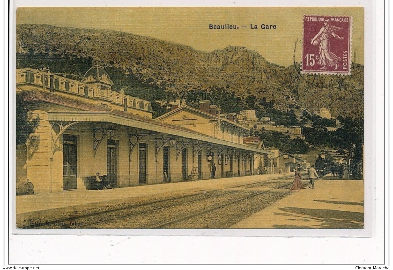 BEAULIEU : La Gare - TOILLEE - Très Bon état - Beaulieu-sur-Mer