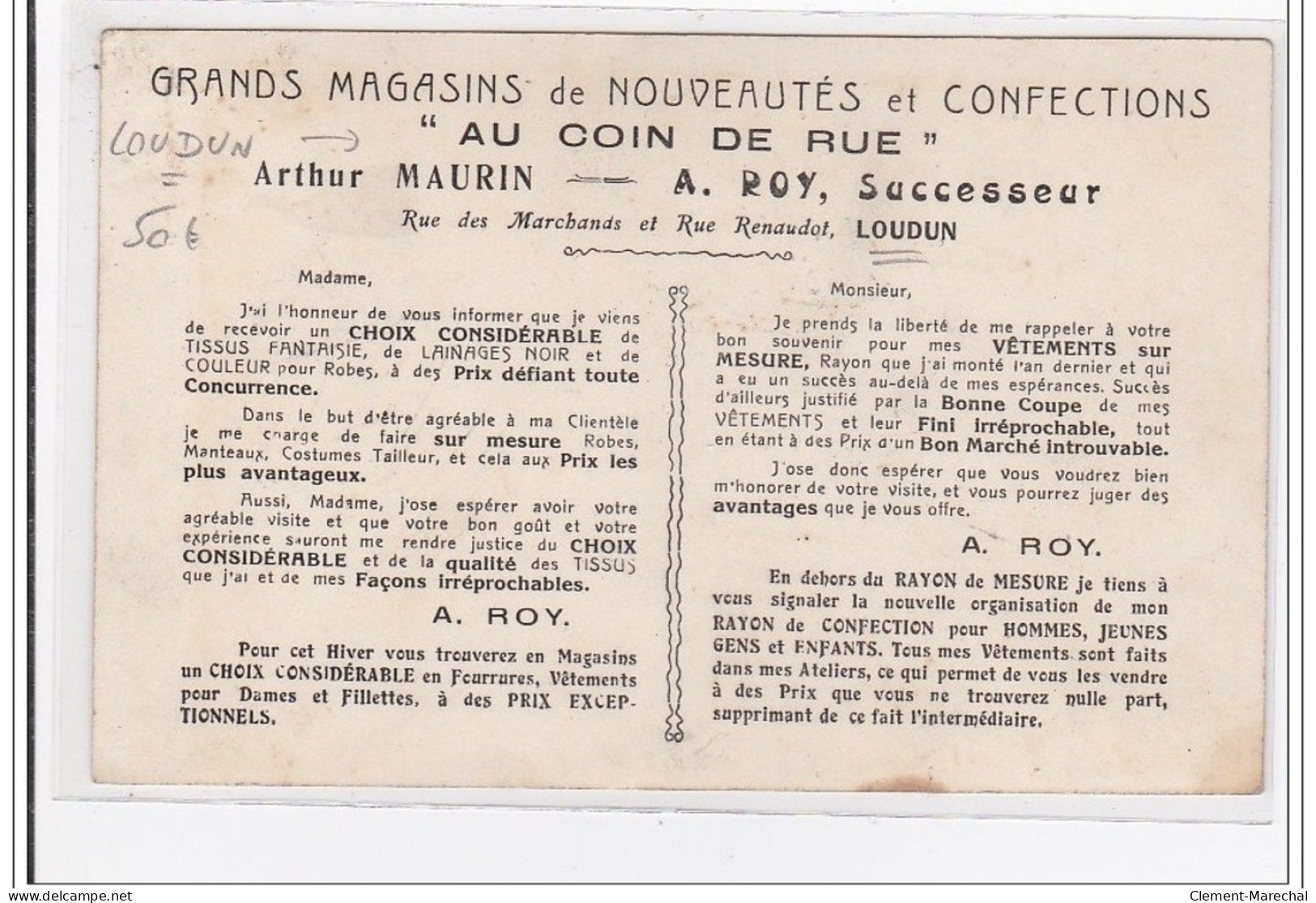 LOUDUN : Dando-berry, Au Coin De Rue - Tres Bon Etat - Altri & Non Classificati