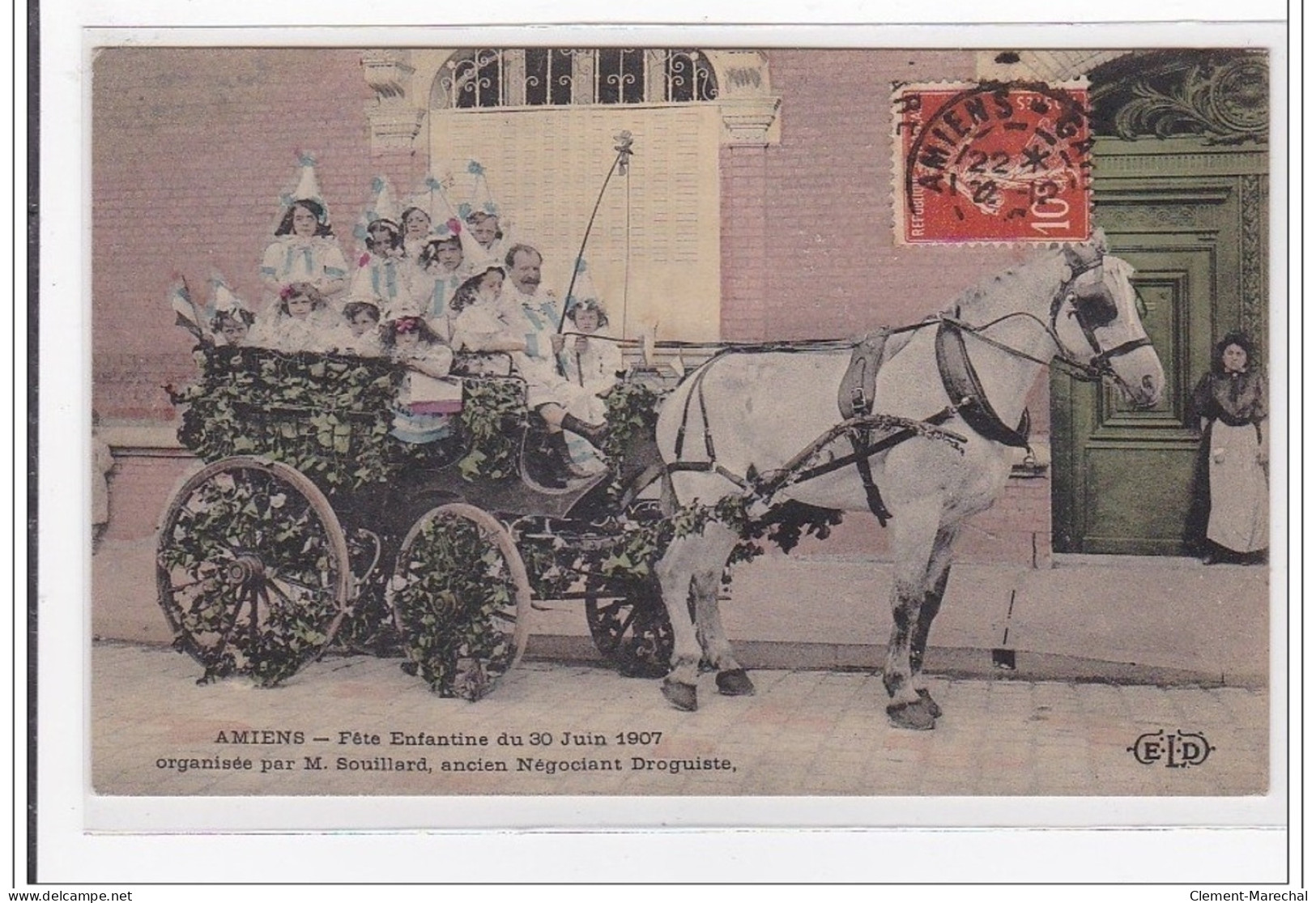 AMIENS : Fete Enfantine Du 30 Juin 1907 Organisée Par M. Souillard, Ancien Negociant Droguiste - Tres Bon Etat - Amiens