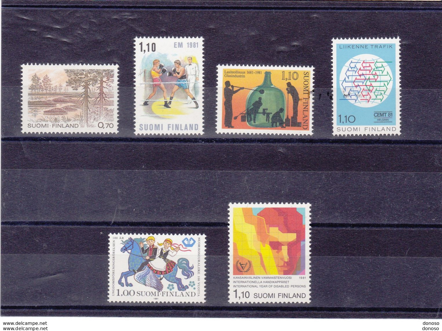 FINLANDE 1981 Yvert 841 + 842 + 843 + 847 + 848 + 852 NEUF** MNH - Nuevos