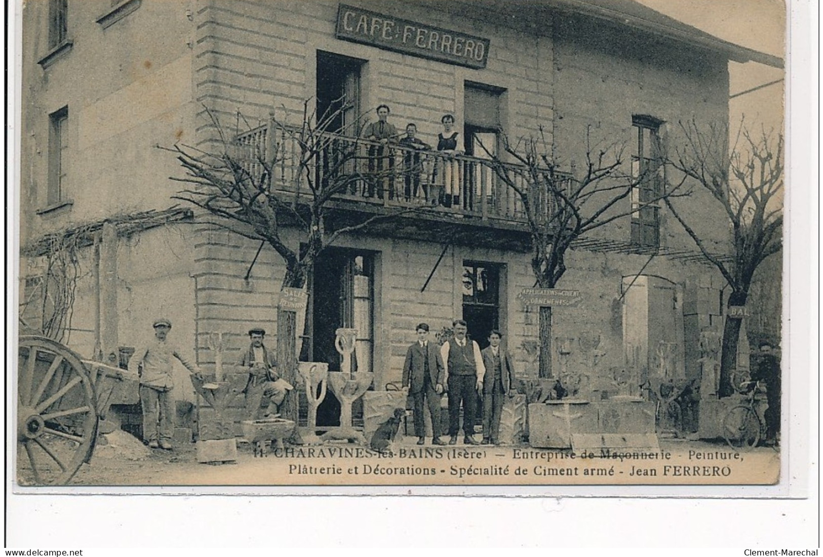 CHARAVINES LES BAINS - Entreprise De Mâçonnerie, Peinture, Plâtrerie Jean Ferrero - Très Bon état - Charavines