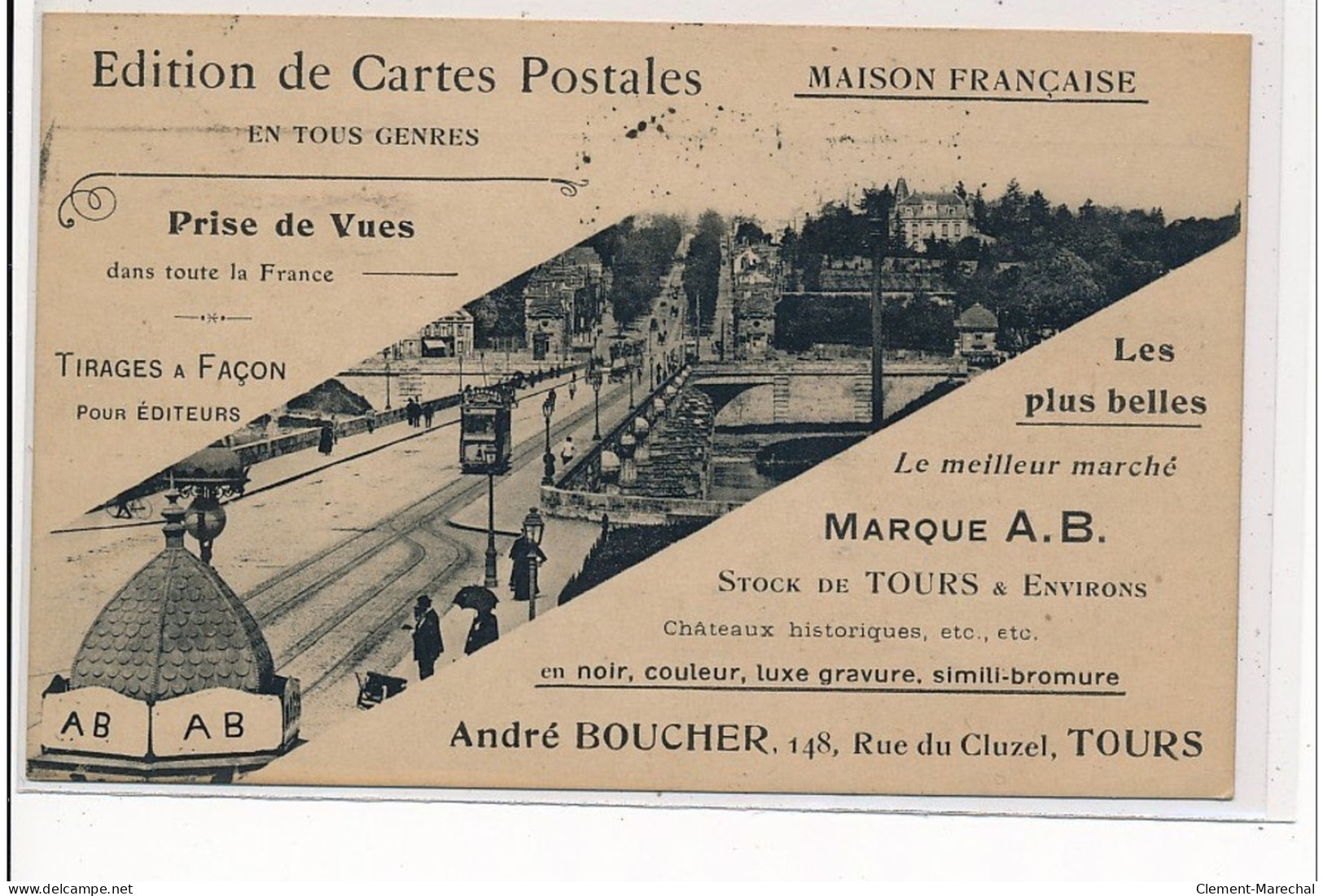 TOURS - André Boucher, édition De Cartes Postales - Très Bon état - Tours