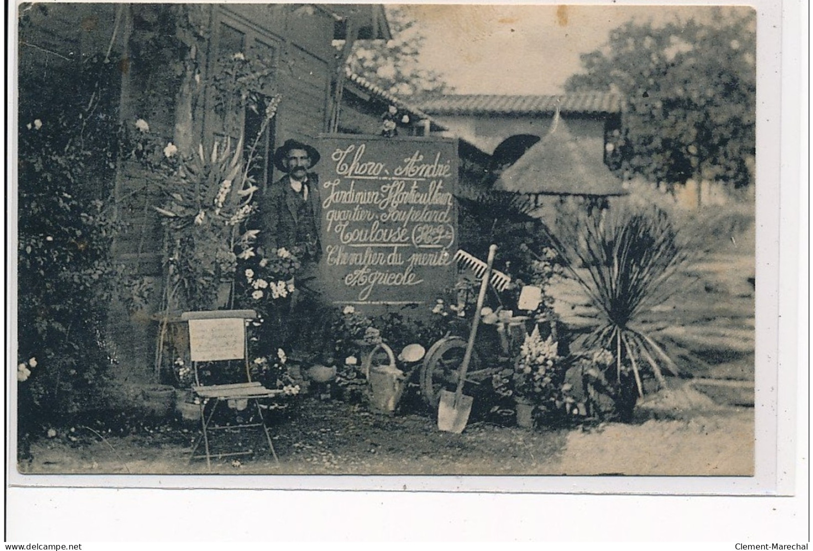 TOULOUSE - CARTE PHOTO - Jardinier André Thoro - HORTICULTEUR - Très Bon état - Toulouse