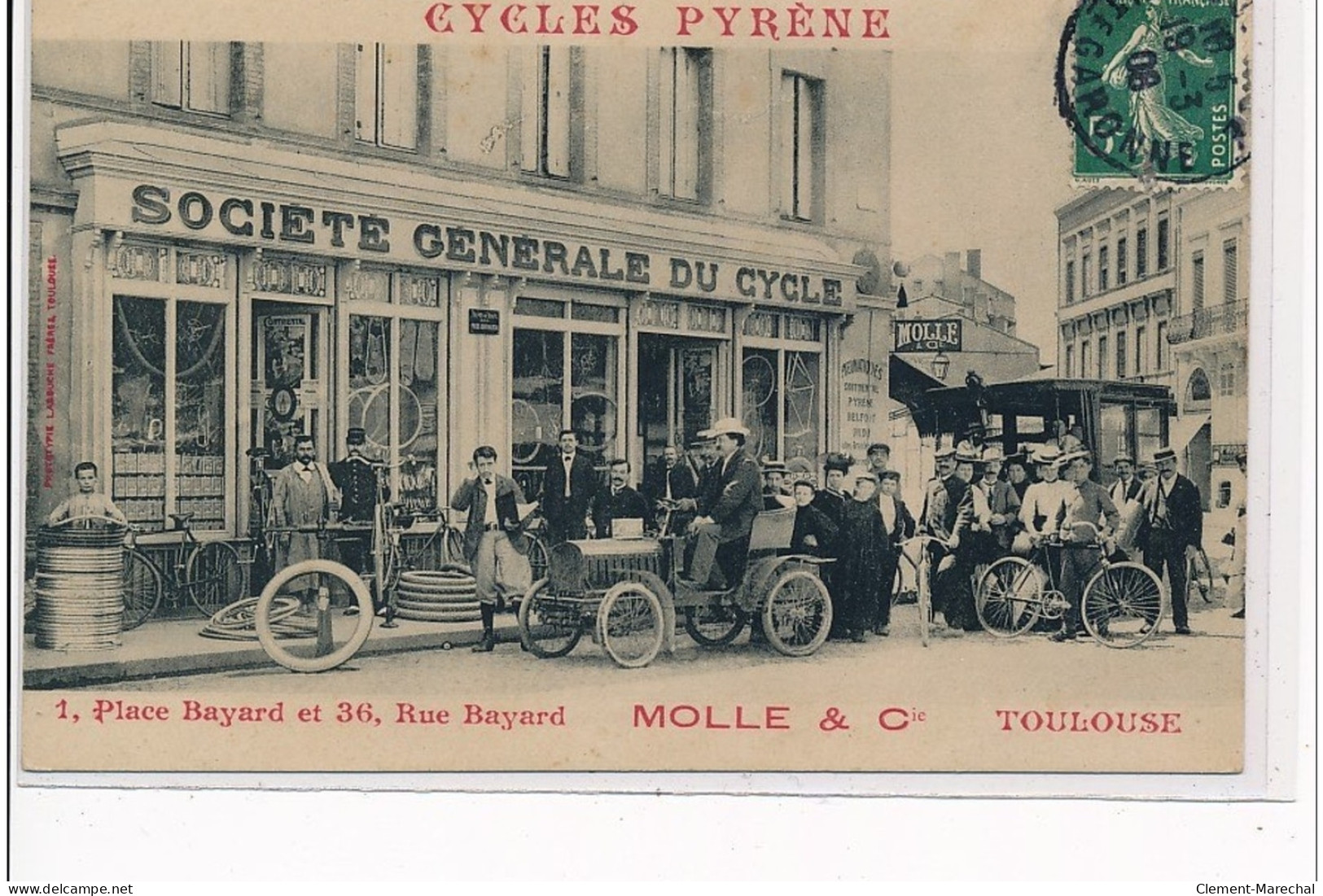 TOULOUSE - Cycle Pyrène - 1, Place Bayard MOLLE  Cie - CYCLES - VELO - AUTOMOBILE - Très Bon état - Toulouse