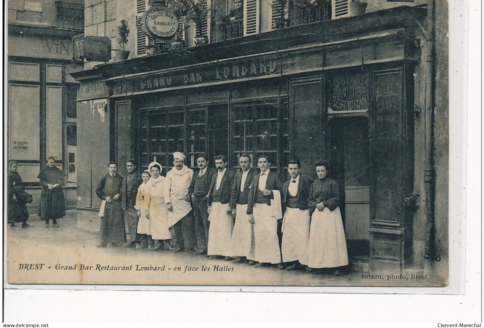 BREST - Grand Bar Restaurant Lombard - En Face, Les Halles - Très Bon état - Brest