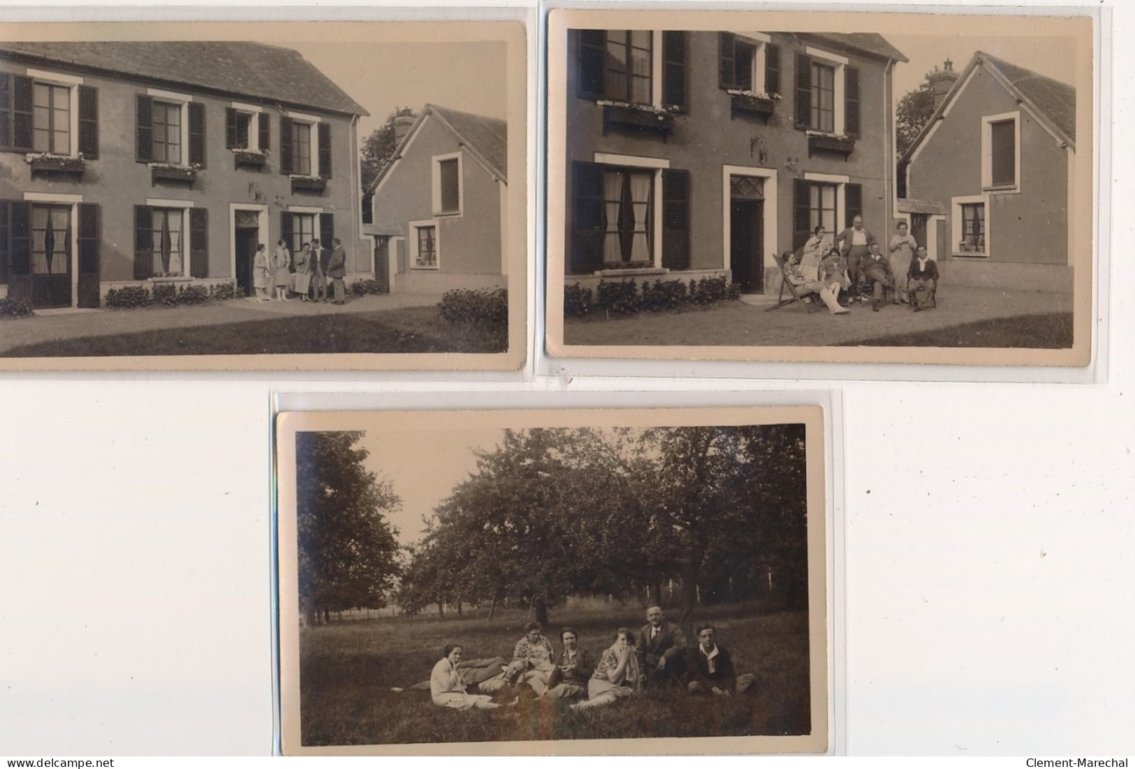 HARDENCOURT - Lot De 3 CARTES PHOTOS - Maison Des Reverdy 1928 - Très Bon état - Autres & Non Classés