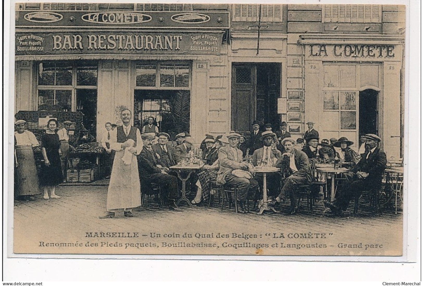 MARSEILLE - Un Coin Du Quai Des Belges """"La Comète"""" Restaurant - Pieds Paquets, Bouillabaisse - Très Bon état - Vieux Port, Saint Victor, Le Panier