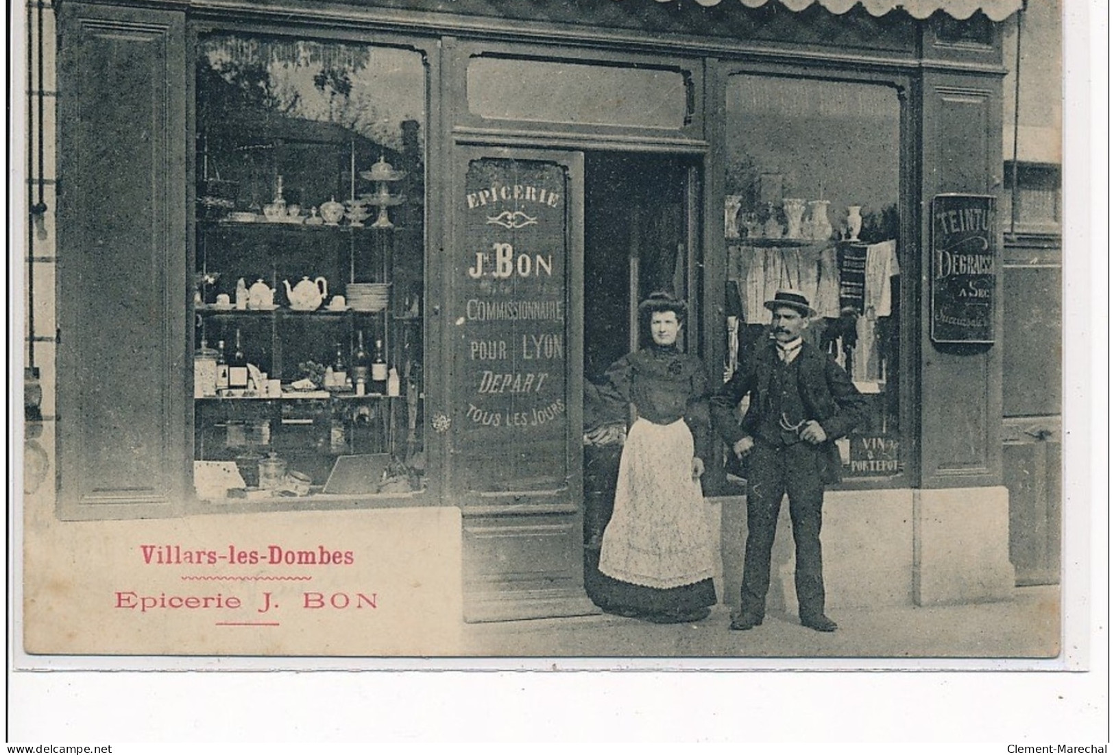 VILLARS LES DOMBES - Epicerie J. BON - état - Villars-les-Dombes