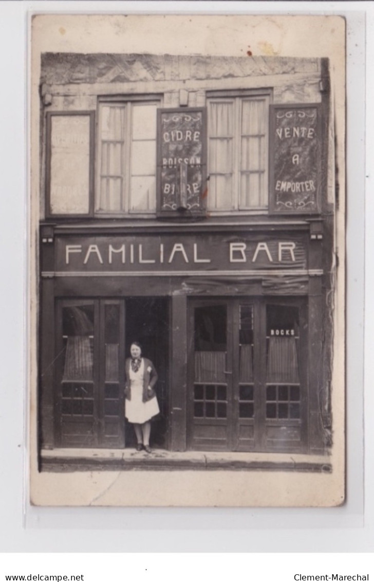 ROUEN : Photo Format Cpa Du """"Familial Bar"""" - Très Bon état - Rouen