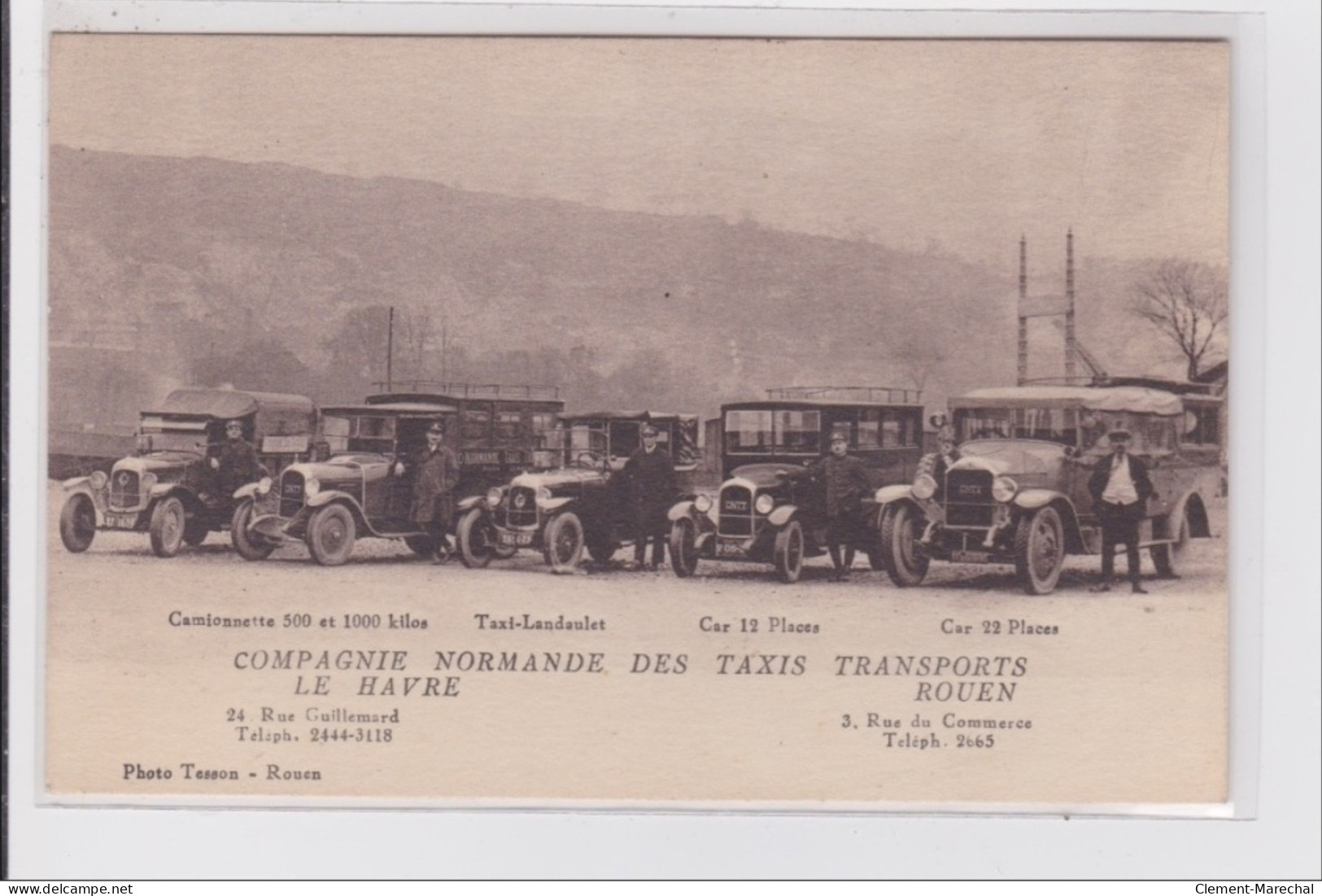 ROUEN : Compagnie Normande Des Taxis LE HAVRE - ROUEN (automobile) - Très Bon état - Rouen