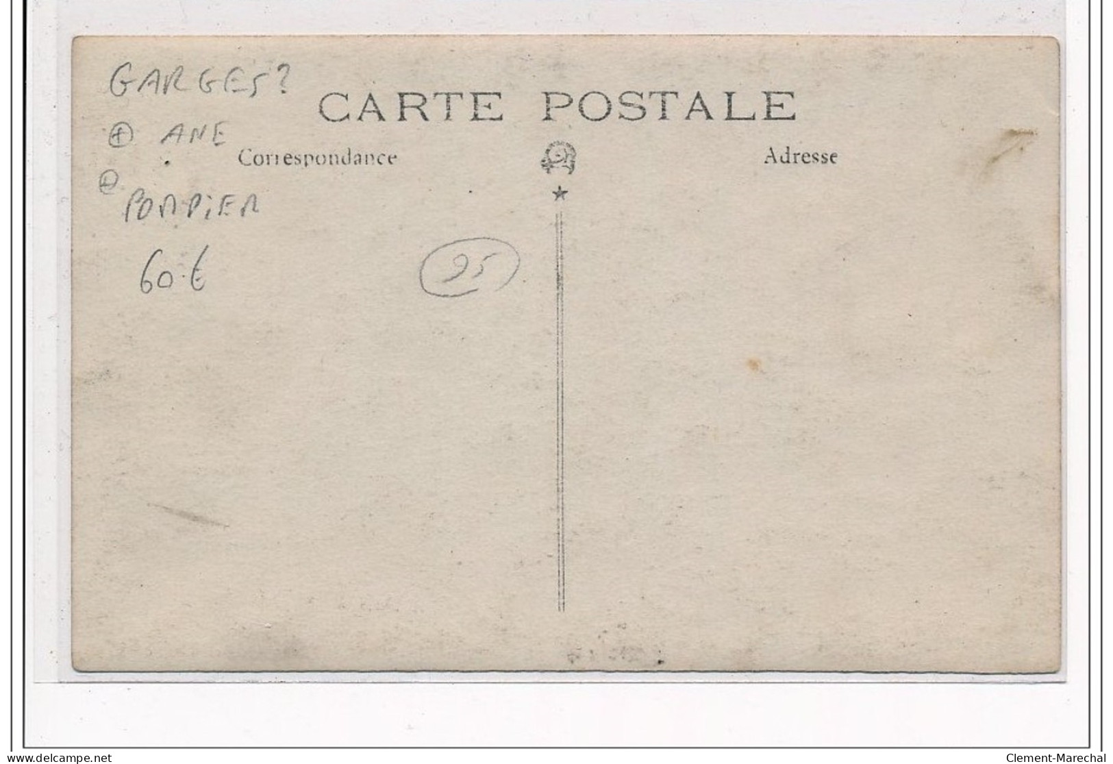 GARGES (?) - CARTE PHOTO - POMPIER - ANE - Très Bon état - Garges Les Gonesses