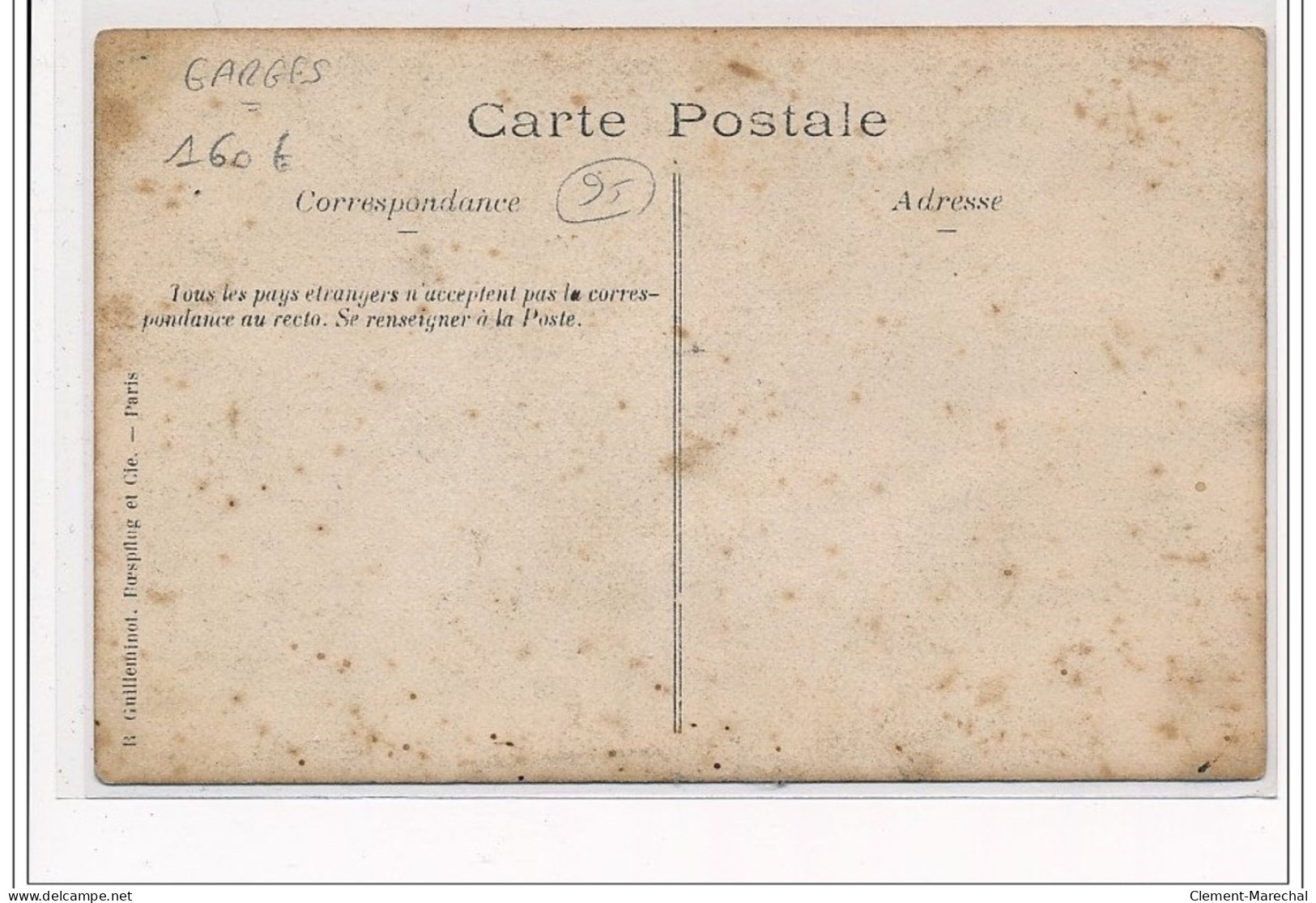 GARGES CARTE PHOTO - CHOCOLAT - EPICERIE - ATTELAGE - Très Bon état - Garges Les Gonesses