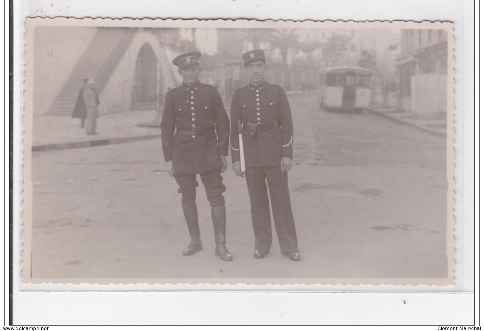 AJACCIO : Lot De 3 Cartes Photo De L'apparition Du Bâton Blanc Pour Les Agents De La Circulation (police - Autobus) - Ajaccio