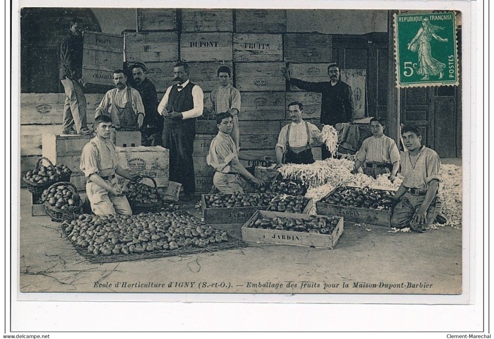 Ecole D'Horticulture D'IGNY : Emballage Des Fruits Pour La Maison Dupont Barbier - Très Bon état - Igny