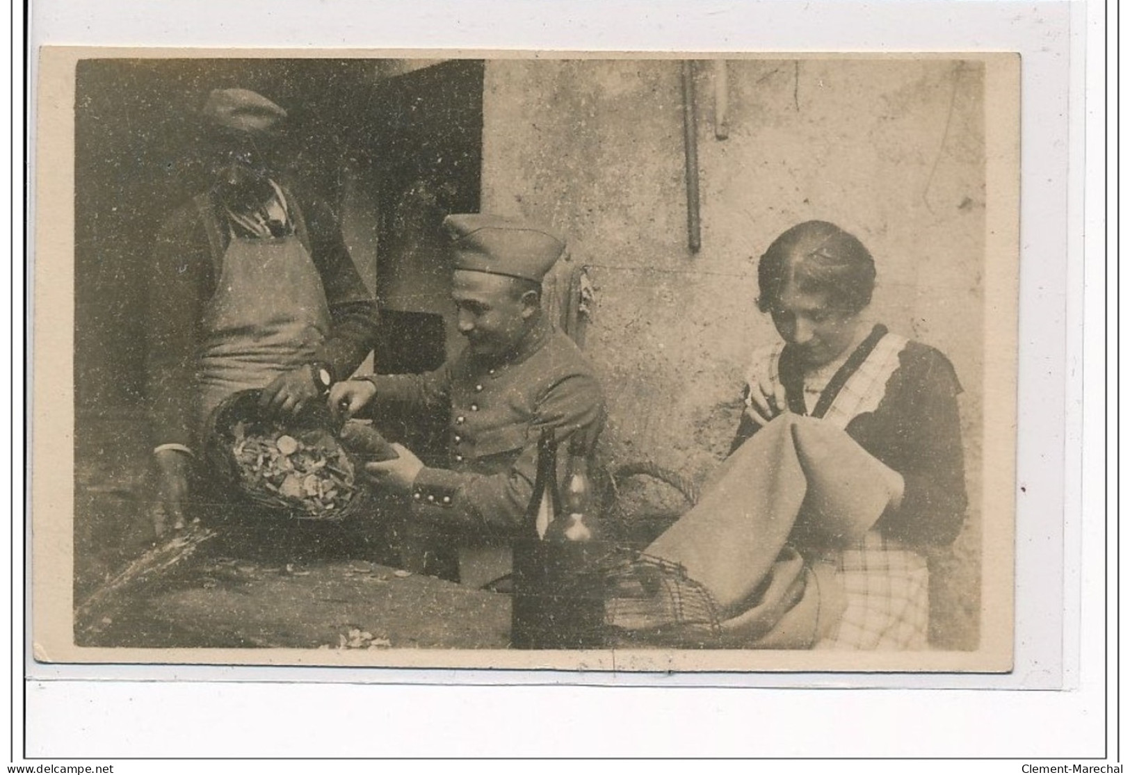 CHAVANNES LES GRANDS : CARTE PHOTO - MILITAIRES - La Corvée De Patates Février 1916 - Très Bon état - Sonstige & Ohne Zuordnung