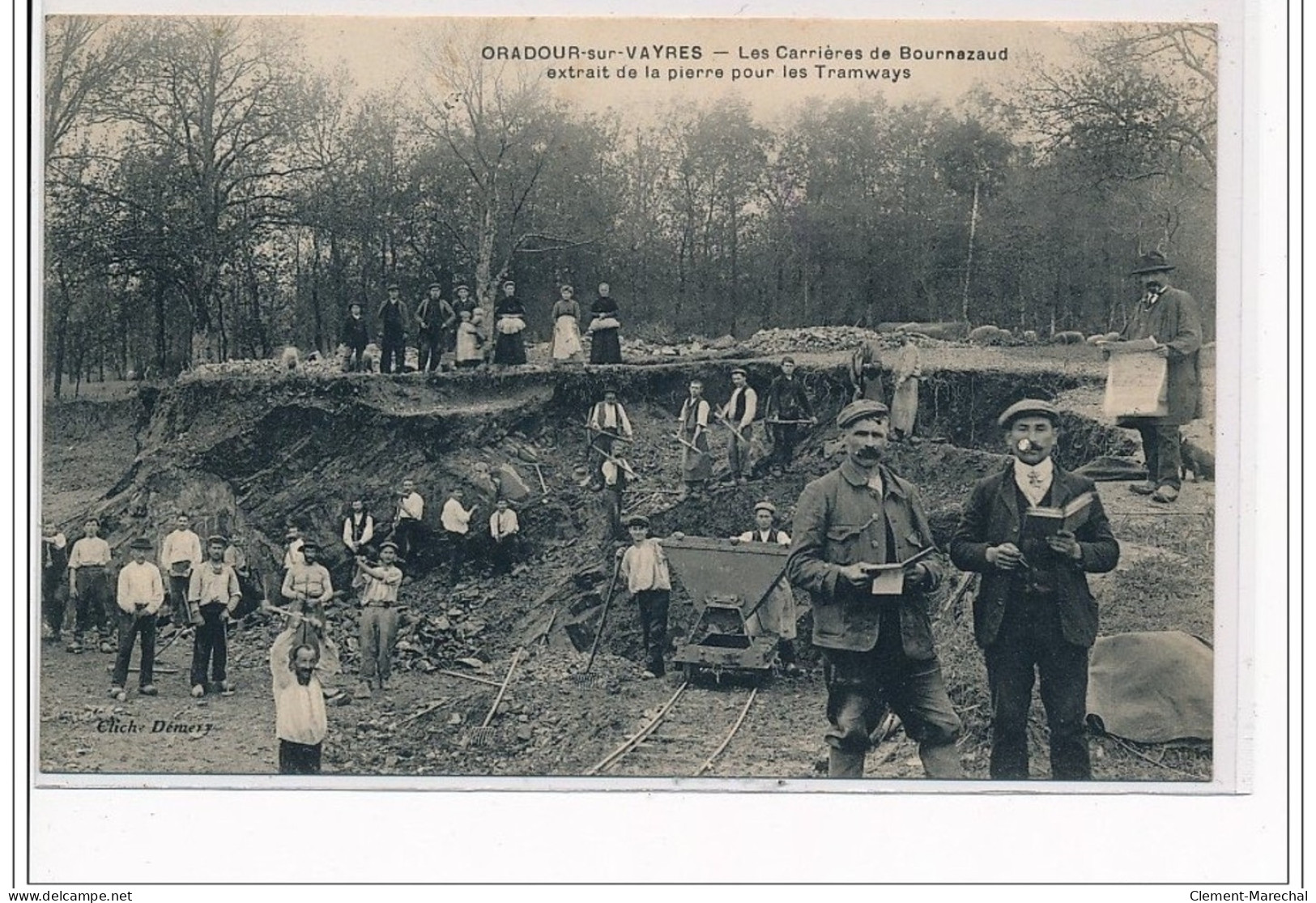 ORADOUR SUR VAYRES : Les Carrières De Bournazaud Extrait De La Pierre Pour Les Tramways - Très Bon état - Oradour Sur Vayres