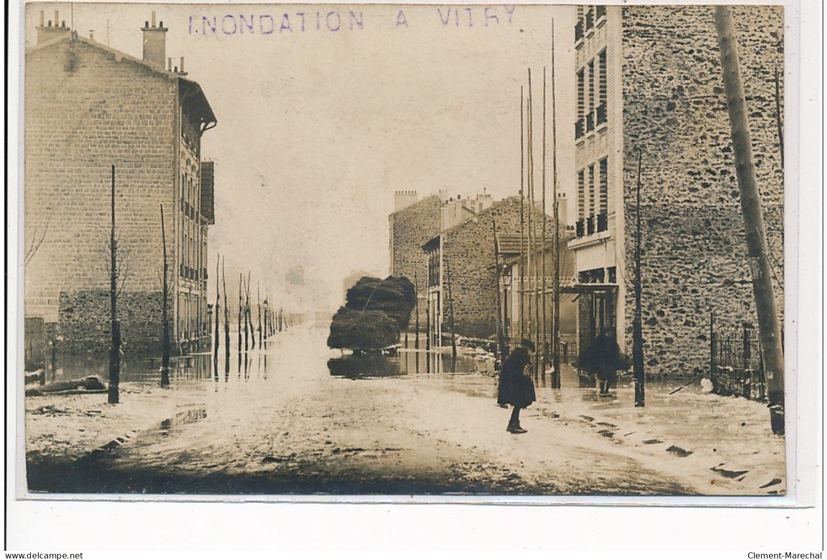 VITRY SUR SEINE - CARTE PHOTO - Inondations à Vitry 1910 - Très Bon état - Vitry Sur Seine