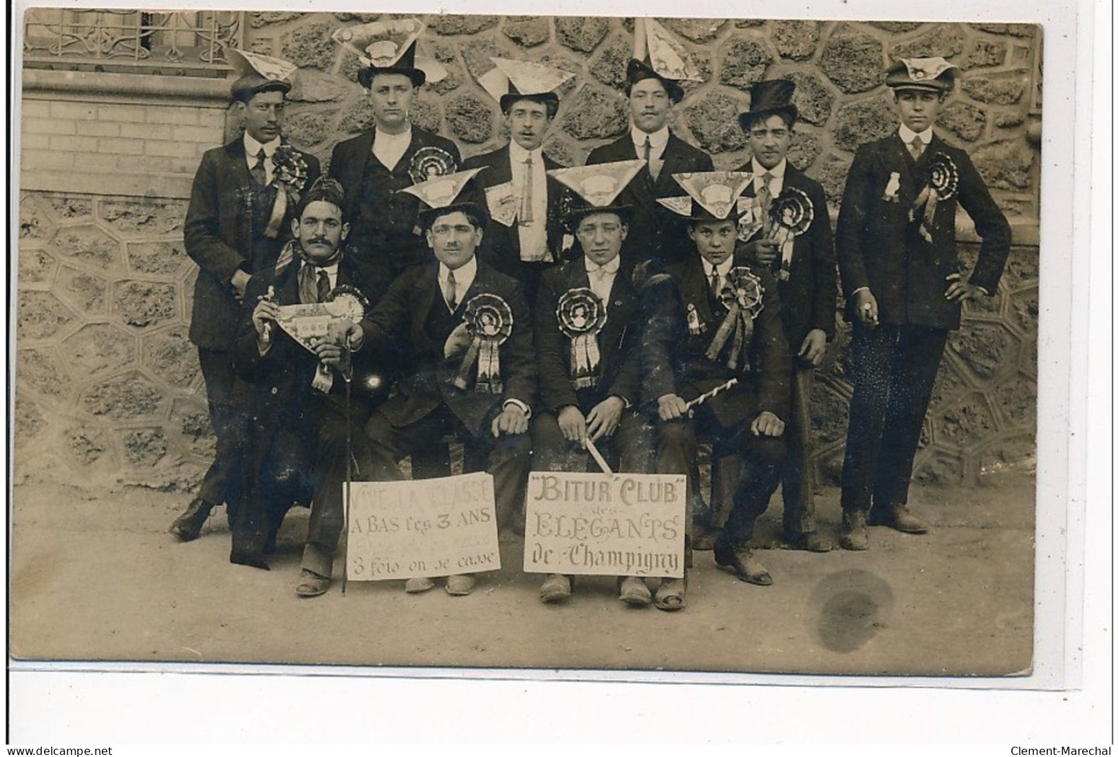 CHAMPIGNY SUR MARNE - CARTE PHOTO - CONSCRITS - BITUR'CLUB DE CHAMPIGNY - Très Bon état - Champigny Sur Marne