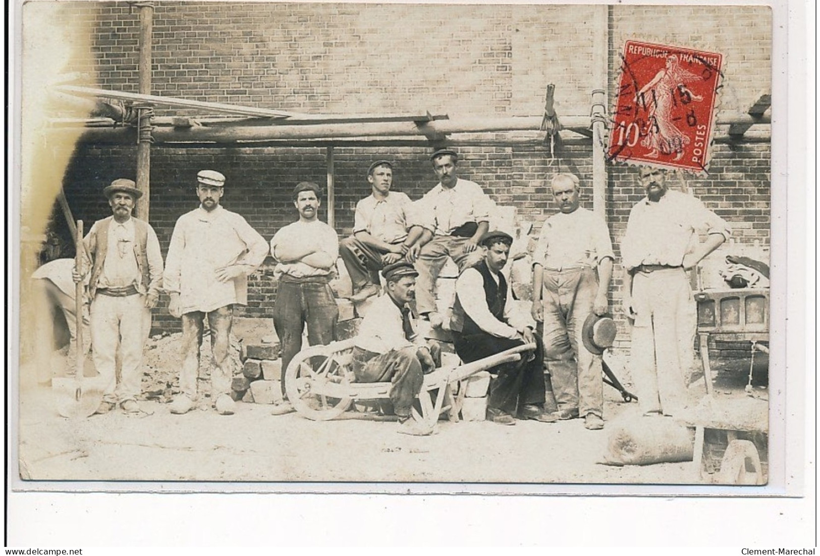 CLICHY LA GARENNE - CARTE PHOTO - OUVRIERS - CHANTIERS - Très Bon état - Clichy