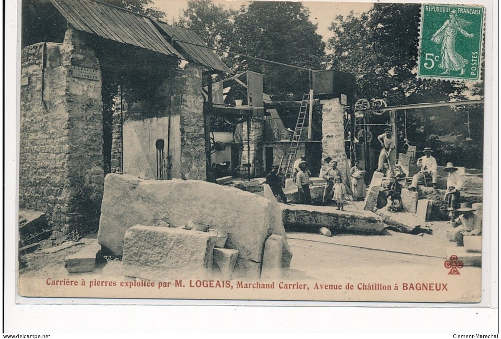 BAGNEUX - Carrière à Pierres Exploitée Par M. Logeais, Marchand Carrier, Avenue De Châtillon - état - Bagneux