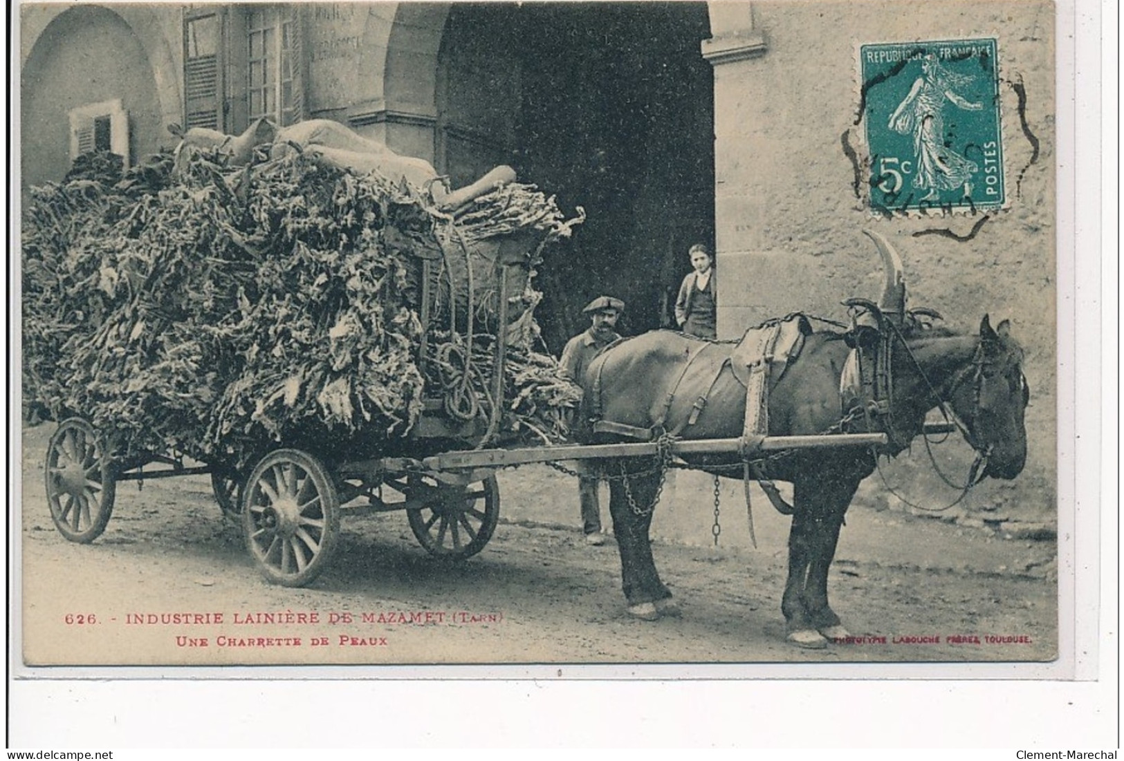 MAZAMET - Industrie Lainière à Mazamet - Une Charette De Peaux - Très Bon état - Mazamet