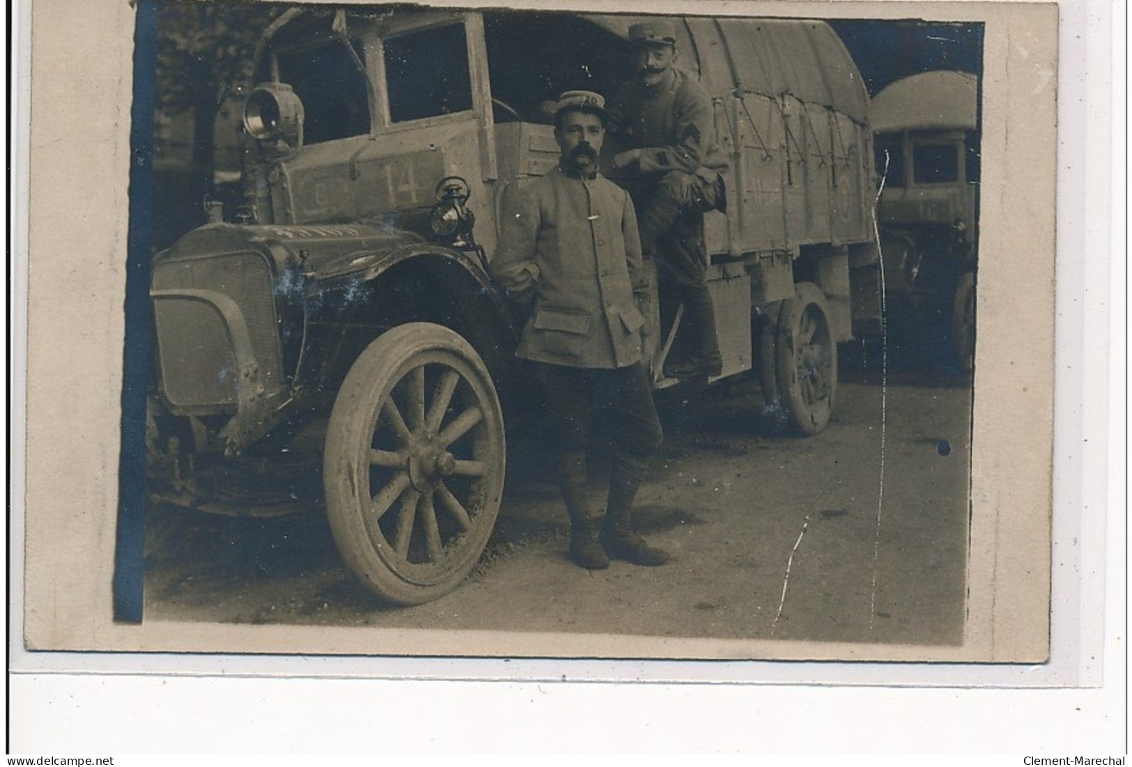 AMIENS - CARTE PHOTO - CAMION - MILITAIRE 1916 - Très Bon état - Amiens