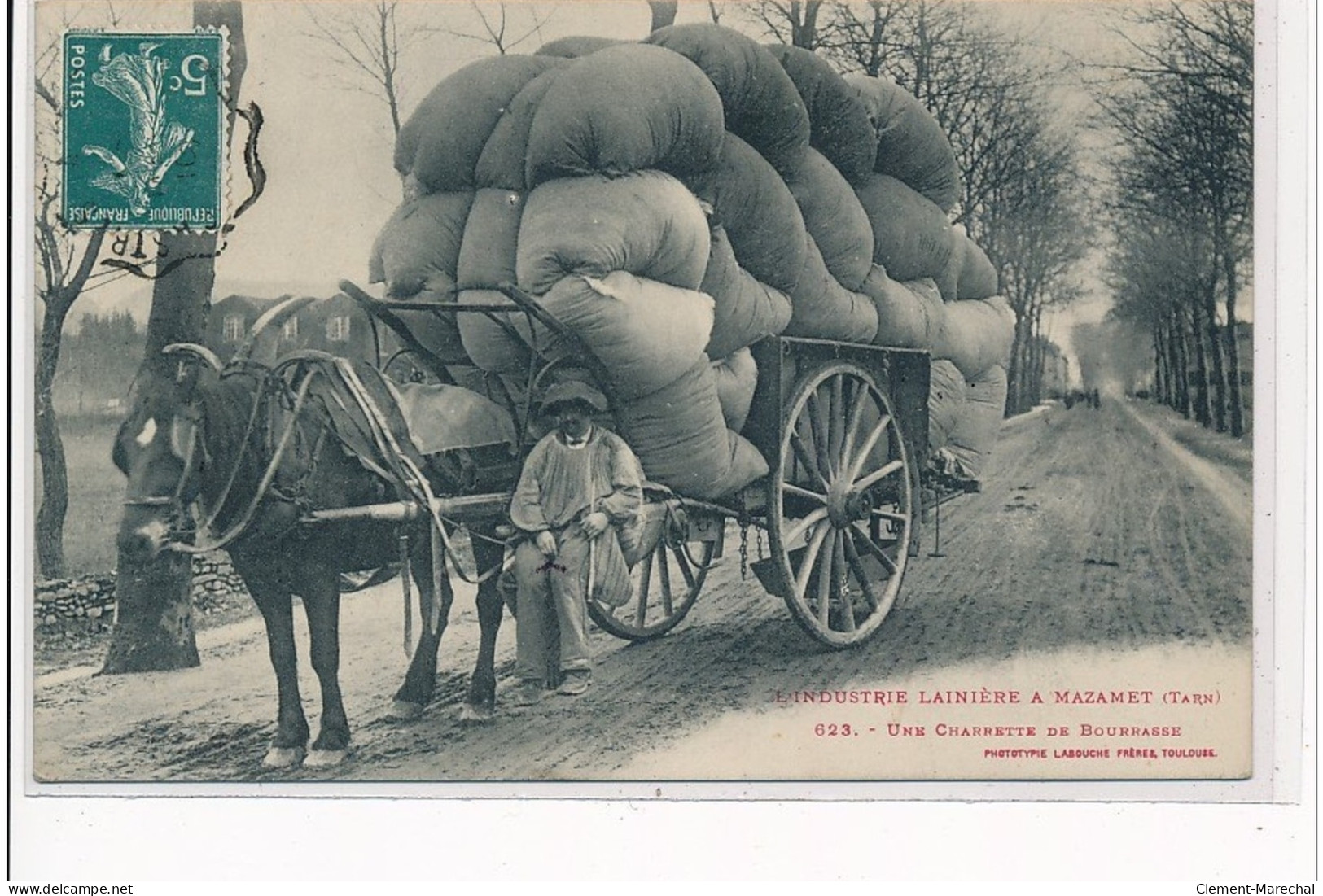 MAZAMET - Industrie Lainière à Mazamet - Une Charette De Bourrasse - Très Bon état - Mazamet