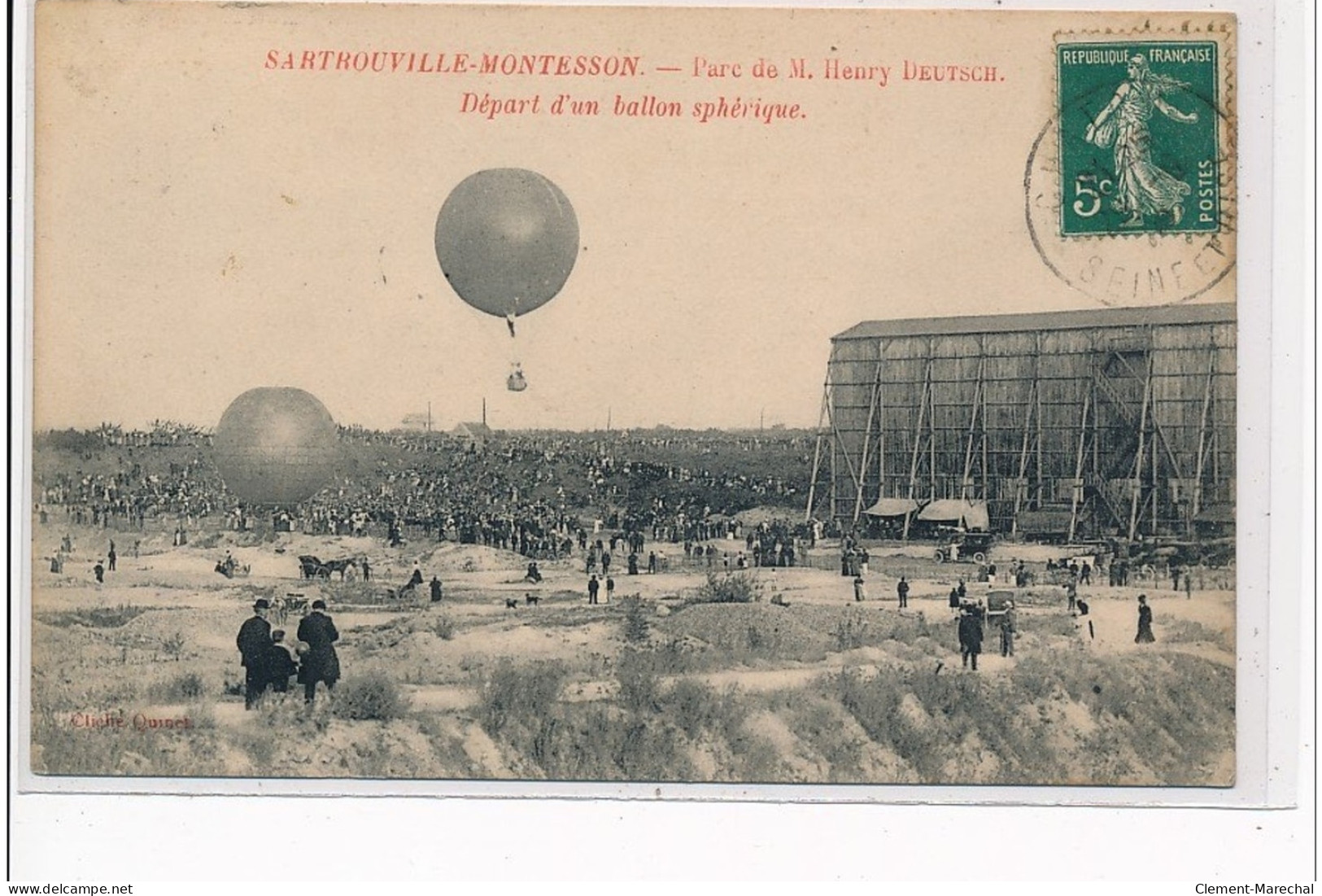 SARTROUVILLE - MONTESSON - Parc De M. Henry Deutsch - Départ D'un Ballon Sphérique - état - Sartrouville