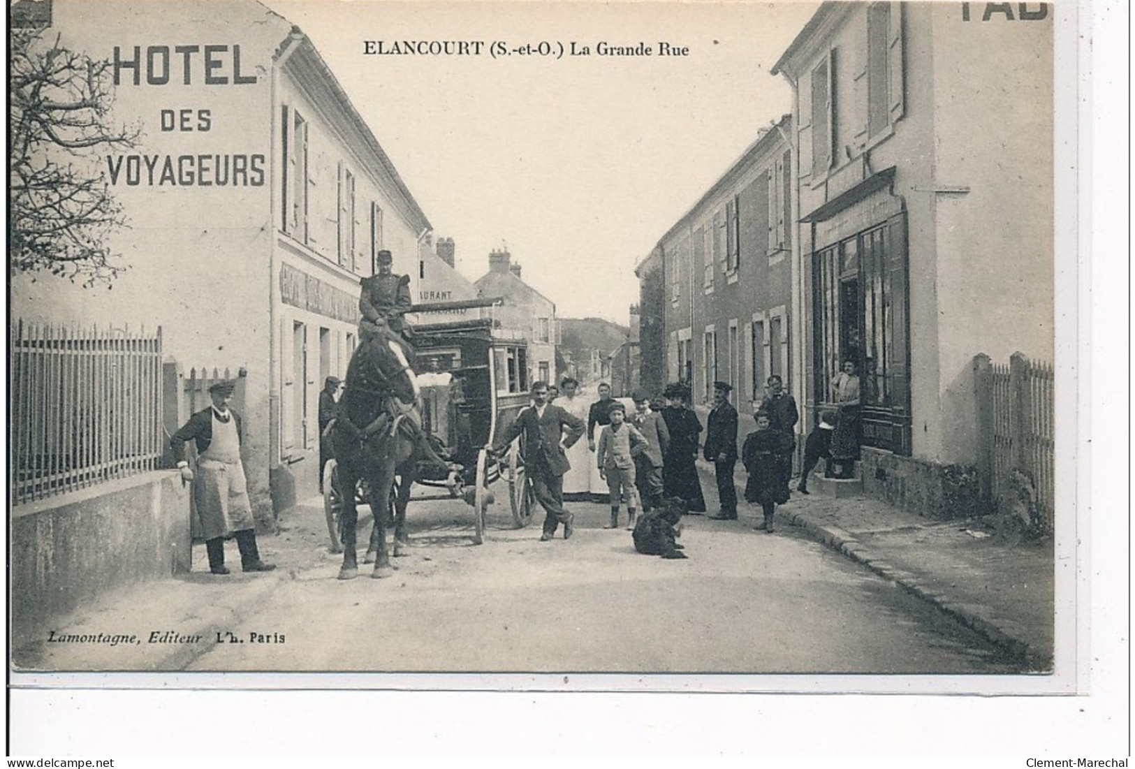 ELANCOURT - La Grande Rue - ATTELAGE - Très Bon état - Elancourt