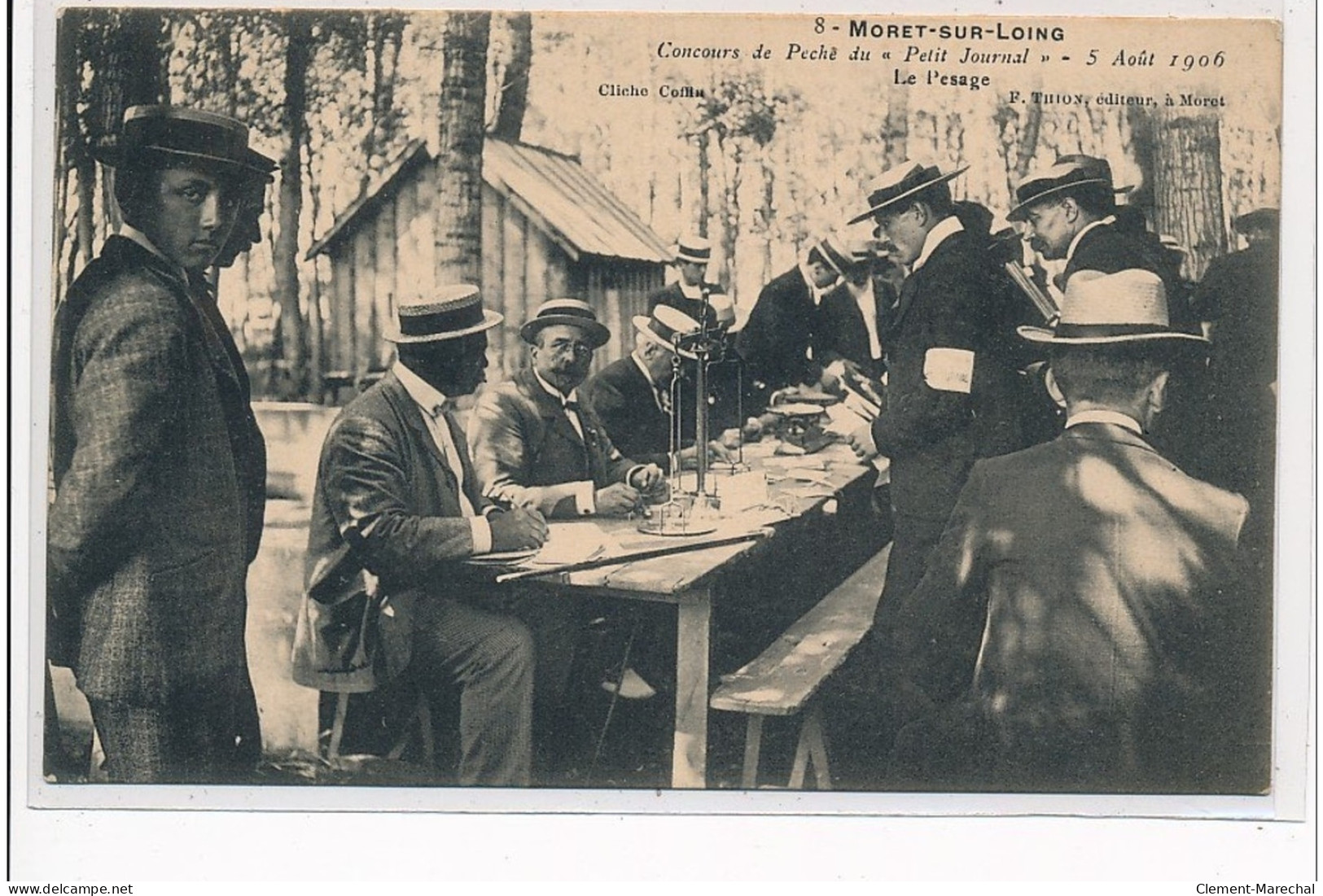 MORET SUR LOING - Concours De Pêche Du """"Petit Journal"""" 5 Août 1906 - Le Pesage - Très Bon état - Moret Sur Loing