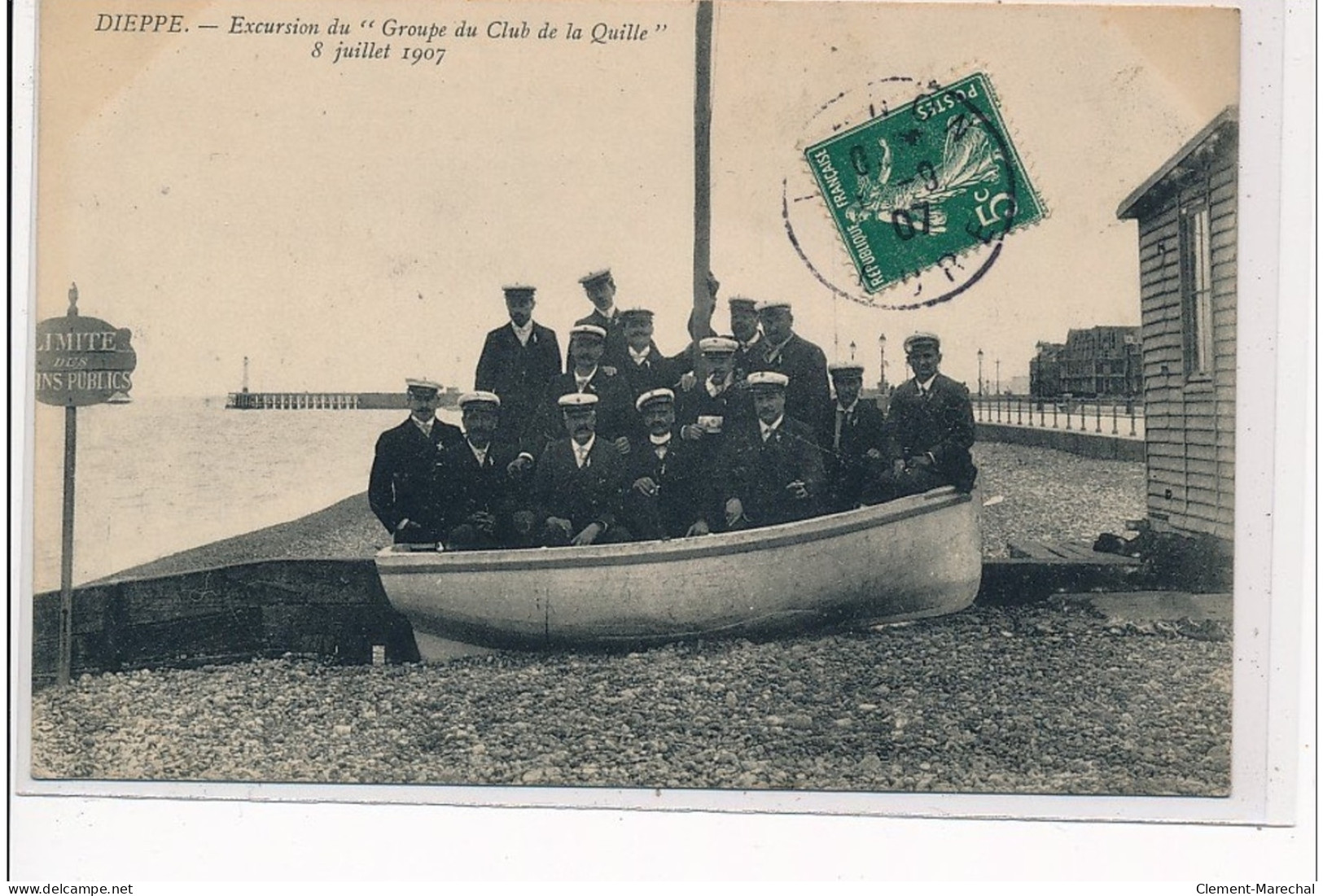 DIEPPE - Excursion Du """"Groupe Du Club De La Quille"""" 8 Juillet 1907- Très Bon état - Autres & Non Classés