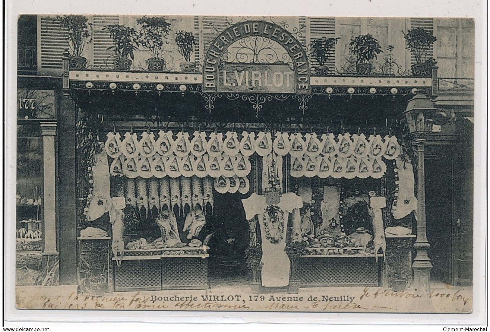 PARIS - Boucherie De L'Espérance - L. Virolt - 179, Avenue De Neuilly - Très Bon état - District 16