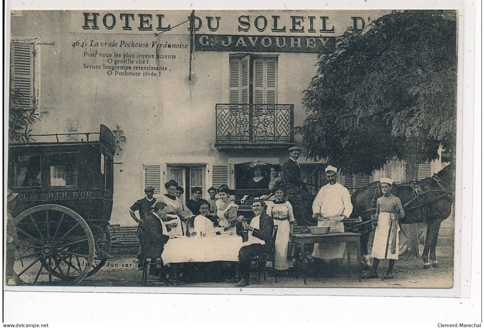 VERDUN SUR LE DOUBS - Hôtel Du Soleil - La Vraie Pouchouse Verdunoise - Très Bon état - Andere & Zonder Classificatie