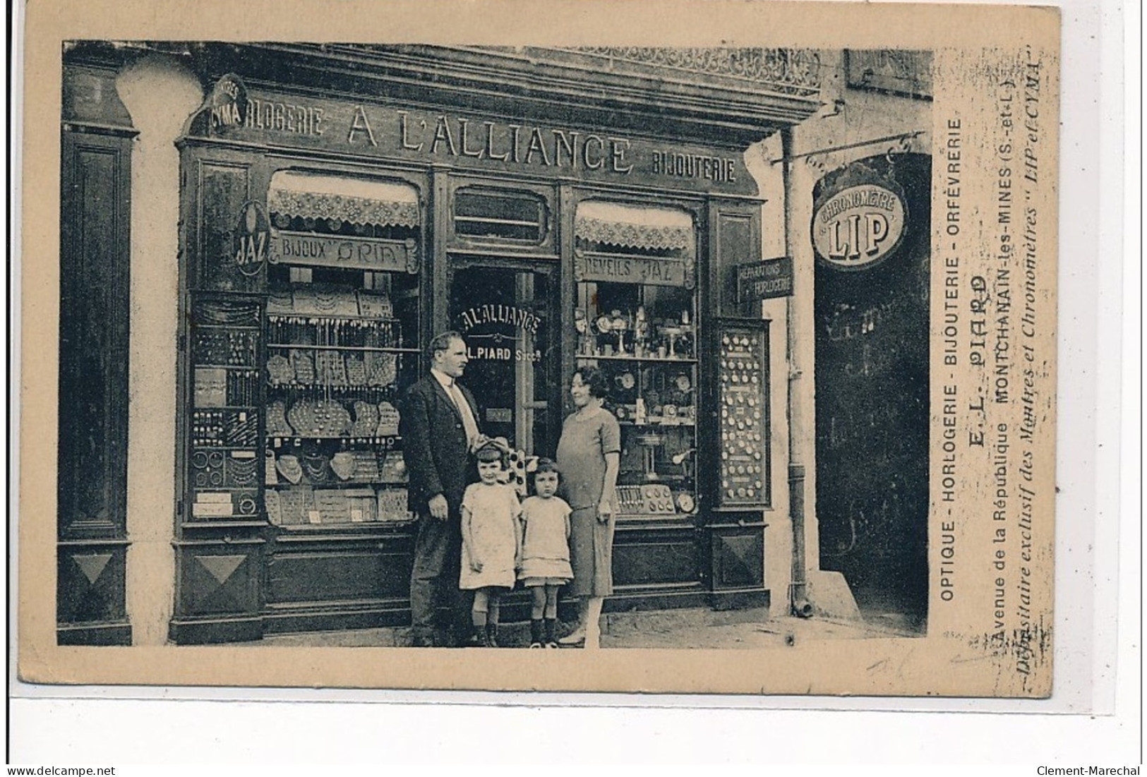 MONTCHANAIN LES MINES - E.L. Piard - HORLOGERIE - Avenue De La République - Autographe Piard - Très Bon état - Andere & Zonder Classificatie