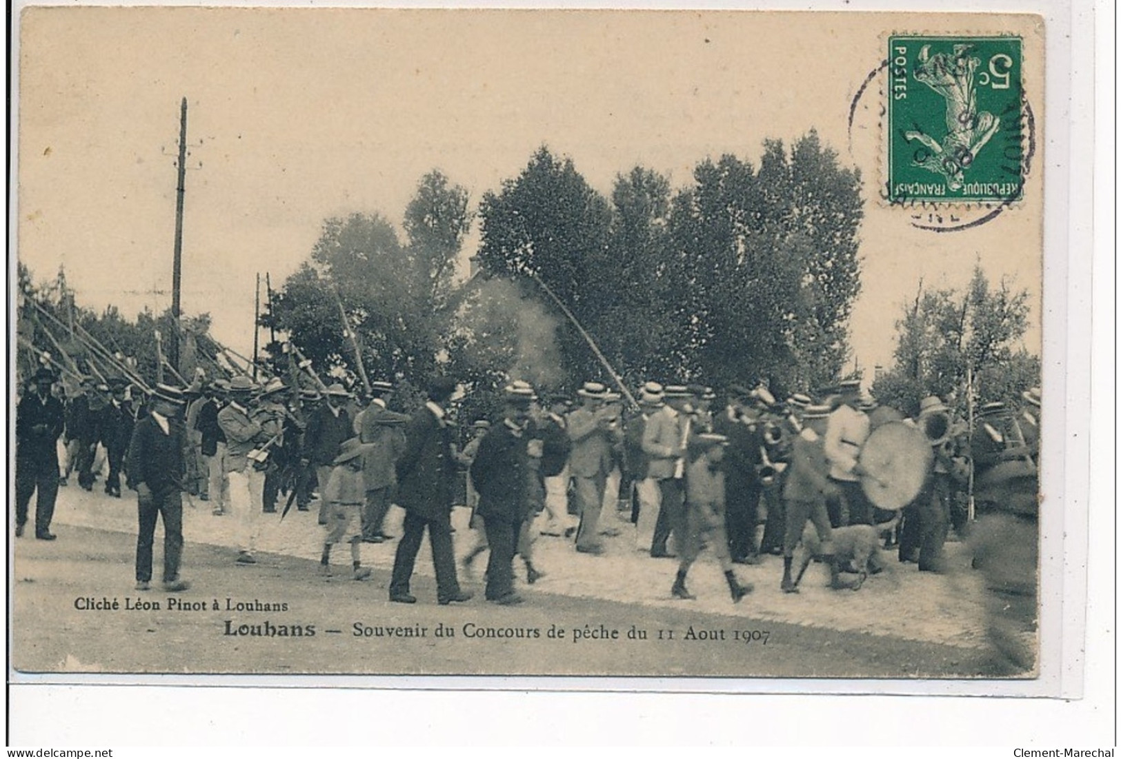 LOUHANS - Souvenir Du Concours De Pêche Du 11 Août 1907 - état - Louhans