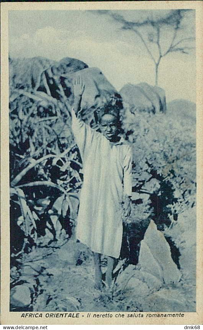 AFRICA - ERITREA - BAMBINO CHE SALUTA ROMANAMENTE - ED. BASSI - 1930s (12545) - Erythrée