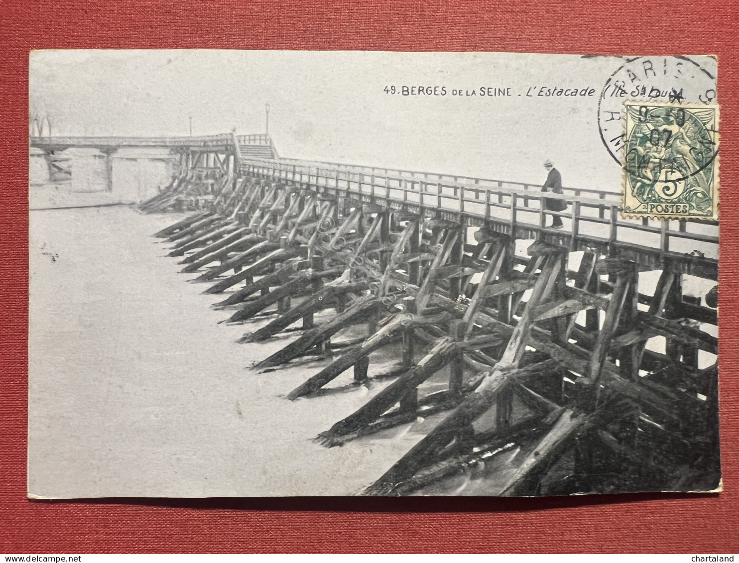 Cartolina - Berges De La Seine - L'Estacade - 1902 - Non Classés