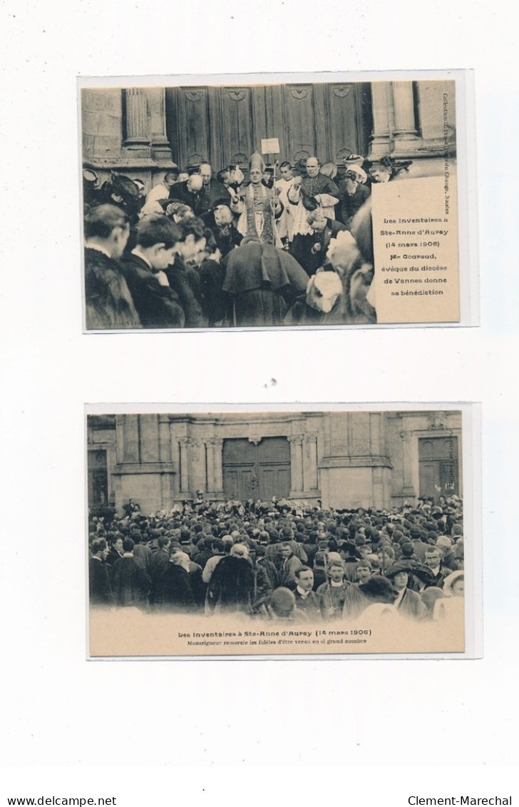 SAINTE ANNE D'AURAY - Les Inventaires à Ste Anne D'Auray 14 Mars 1906 - 8 CPA - Très Bon état - Sainte Anne D'Auray