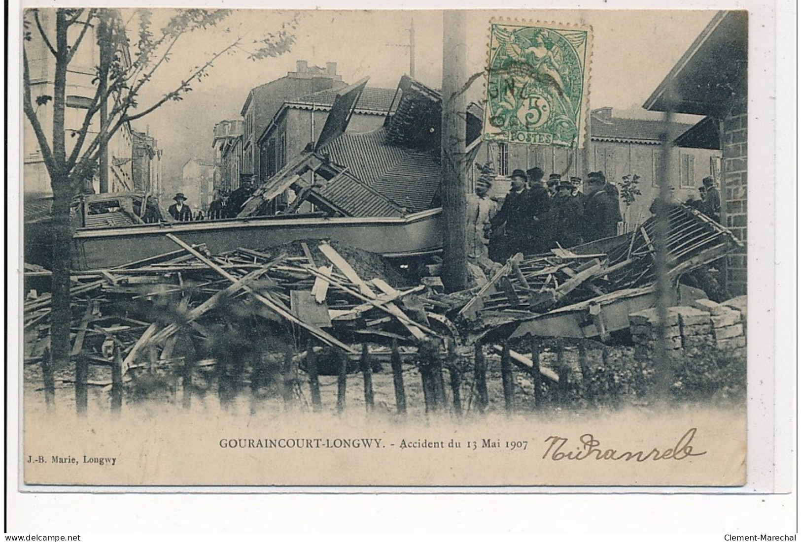 GOURAINCOURT LONGWY : Accident Du 13 Mai 1907 - ACCIDENT CHEMIN DE FER  - Très Bon état - Longwy