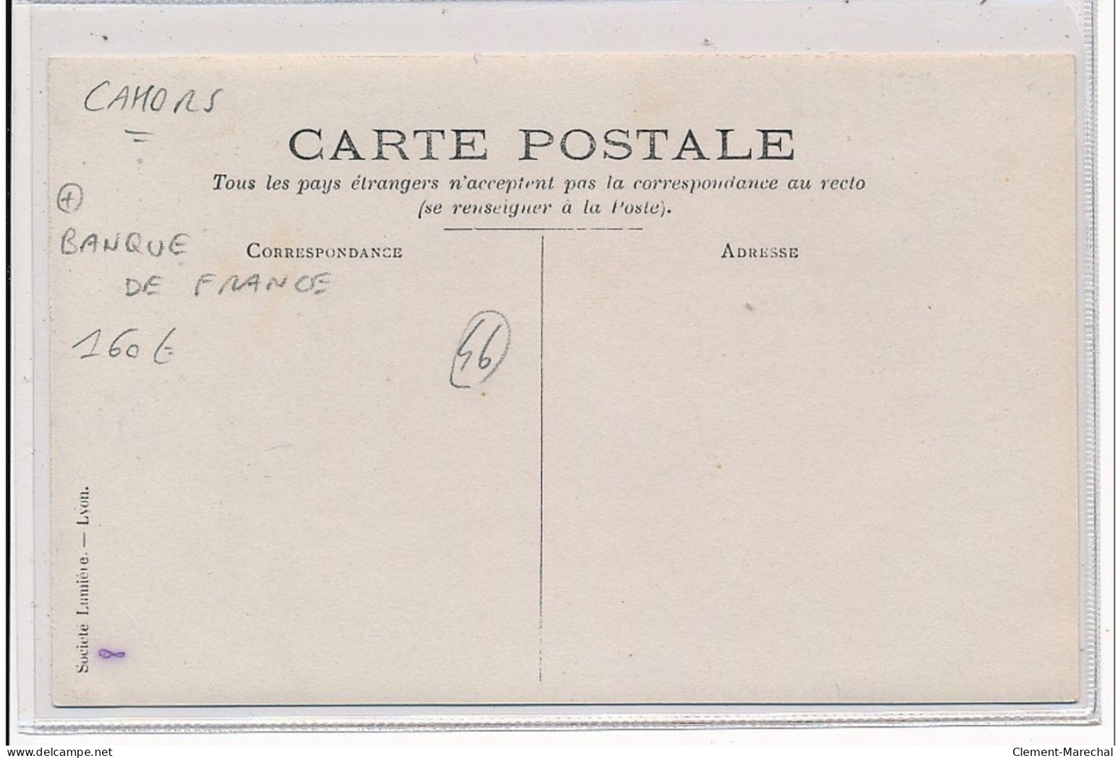 CAHORS : Carte Photo De La Banque De France Vers 1910 - Très Bon état - Cahors