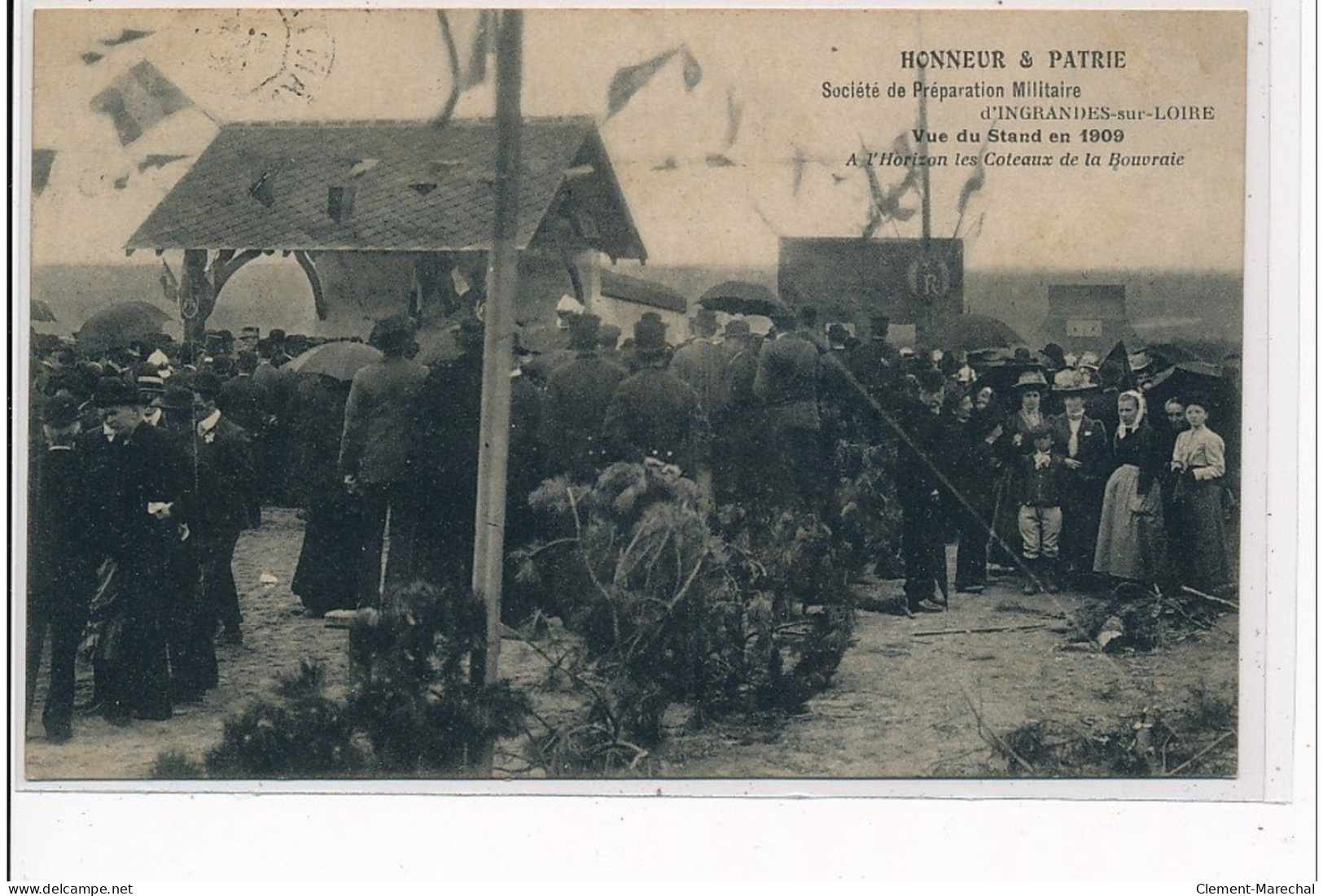 Honneur &amp; Patrie - Sté De Préparation Militaire D'INGRANDES SUR LOIRE - Vue Du Stand En 1909 - Très Bon état - Autres & Non Classés