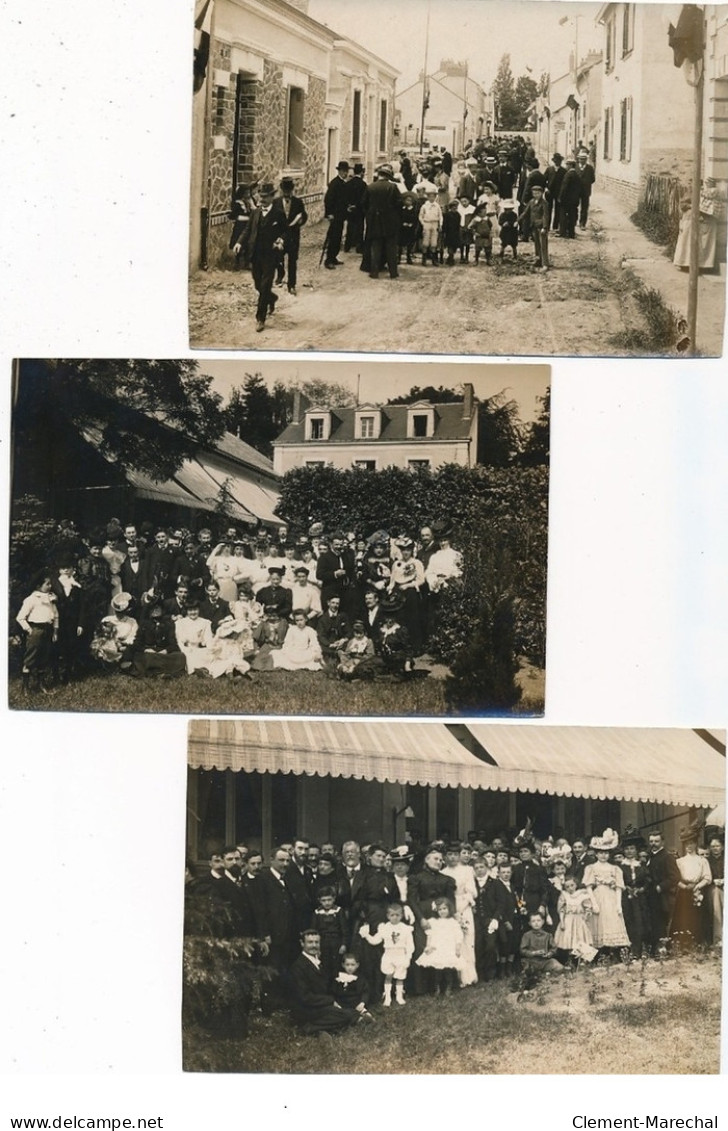 NANTES - Lot De 3 Photos - Inauguration 1907 LA MAISONNETTE Association Des Cités Jardins De France - Très Bon état - Nantes