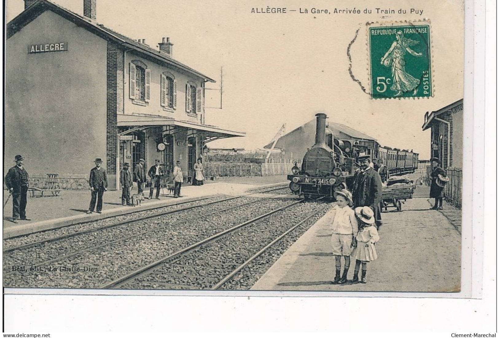 ALLEGRE - La Gare, Arrivée Du Train Du Puy - Très Bon état - Andere & Zonder Classificatie