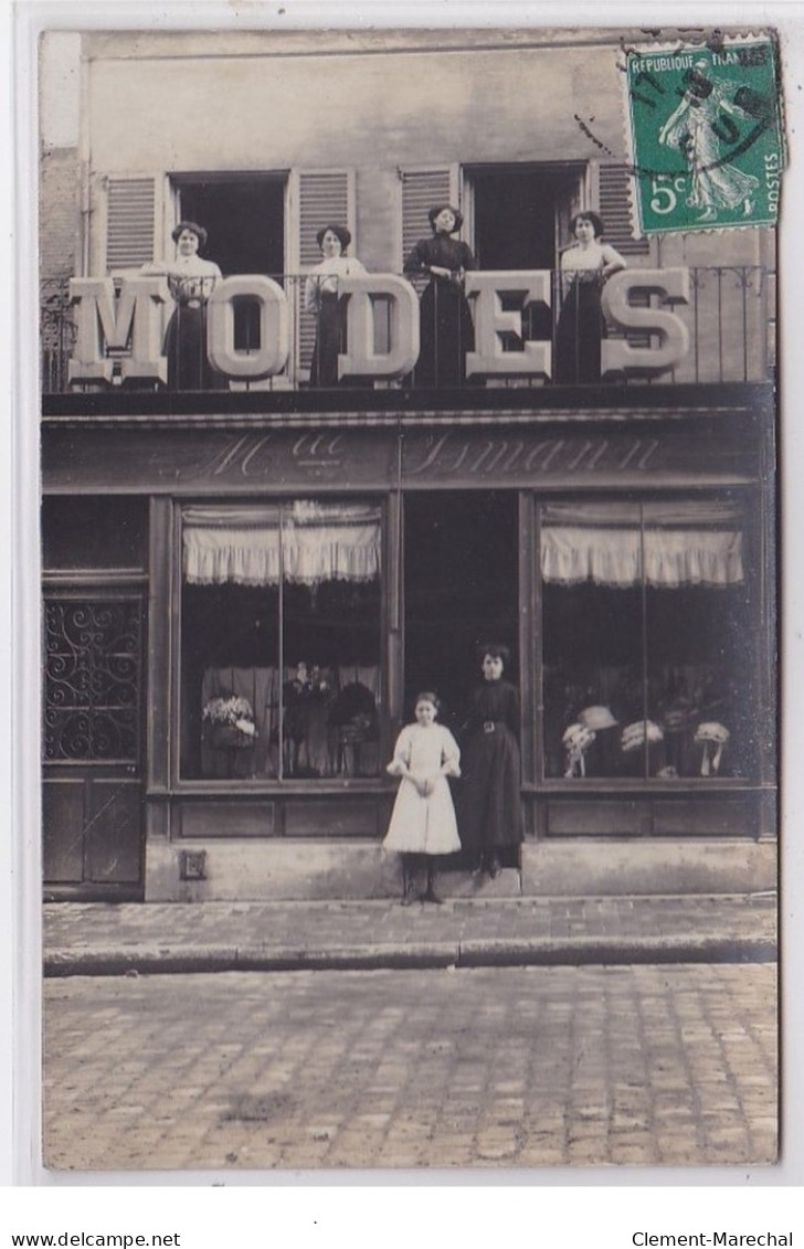 VERNON : Carte Photo Du Magasin De Modes ISMANN (mode) - Très Bon état - Vernon