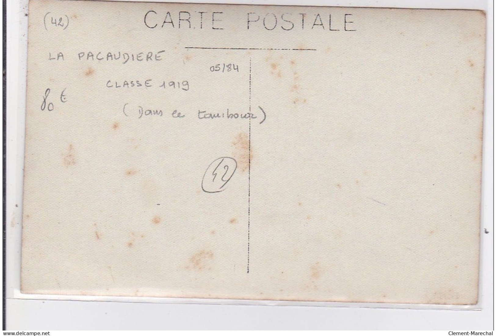 LA PACAUDIERE : Carte Photo De Conscrits En 1919 - Très Bon état - La Pacaudiere