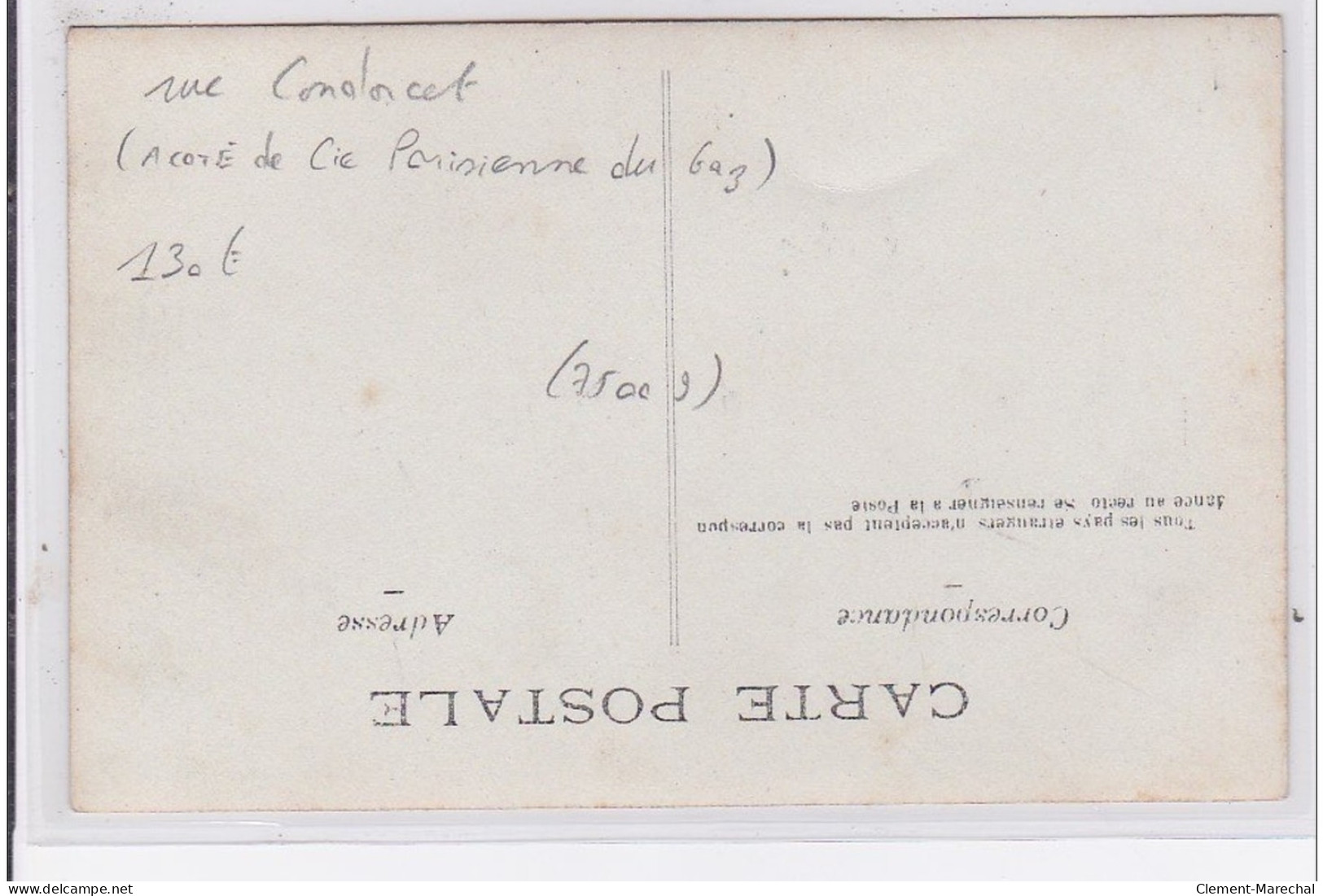 PARIS 9 ème : Carte Photo Du Marchand De Vins LIAUBET - A Côté Du 6 Rue Condorcet - Très Bon état - Arrondissement: 09