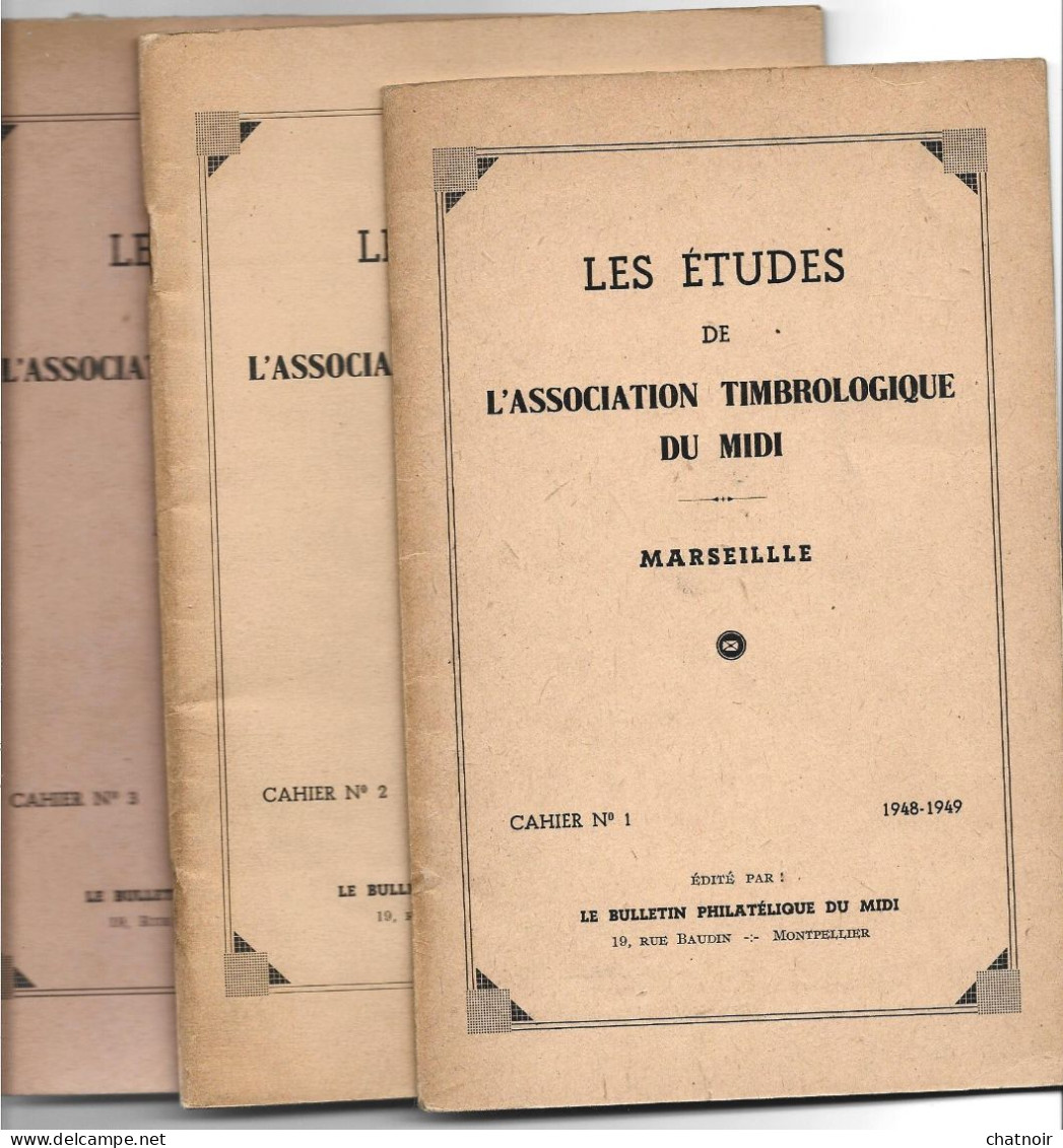 3  Brochures 1949  32 P/1950 64 P /1951 59 P  Etudes Association Du Midi / Voir Les Details - Andere & Zonder Classificatie