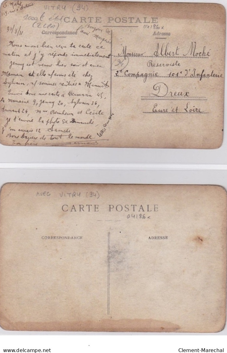 VITRY : Lot De 2 Cartes Photo D'un Magicien Exécutant """"le Sac De Monte Cristo (magie) -(coins Arrondis) - Vitry Sur Seine