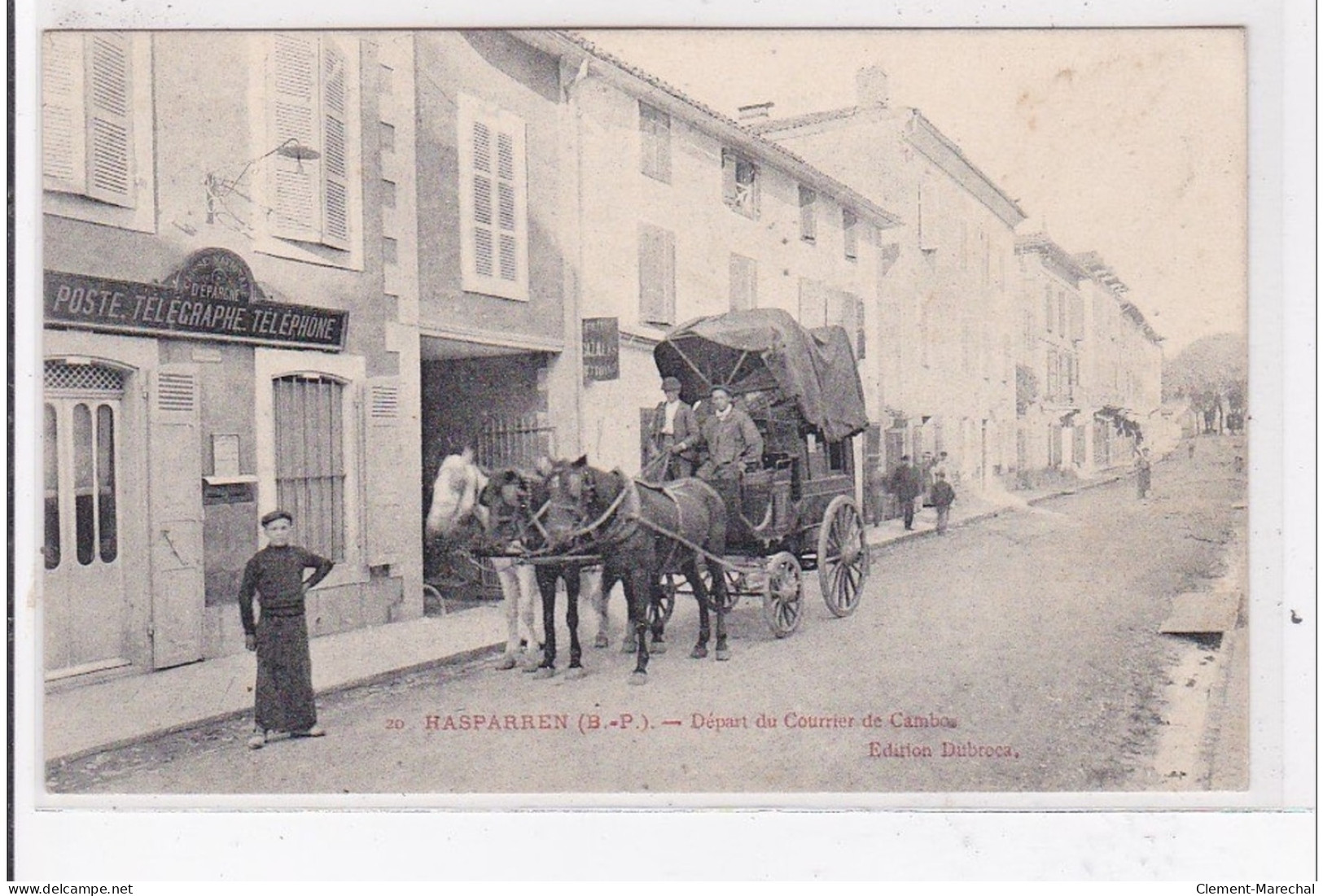 HASPARREN : Départ Du Courrier De Cambo (diligence) - Très Bon état - Hasparren