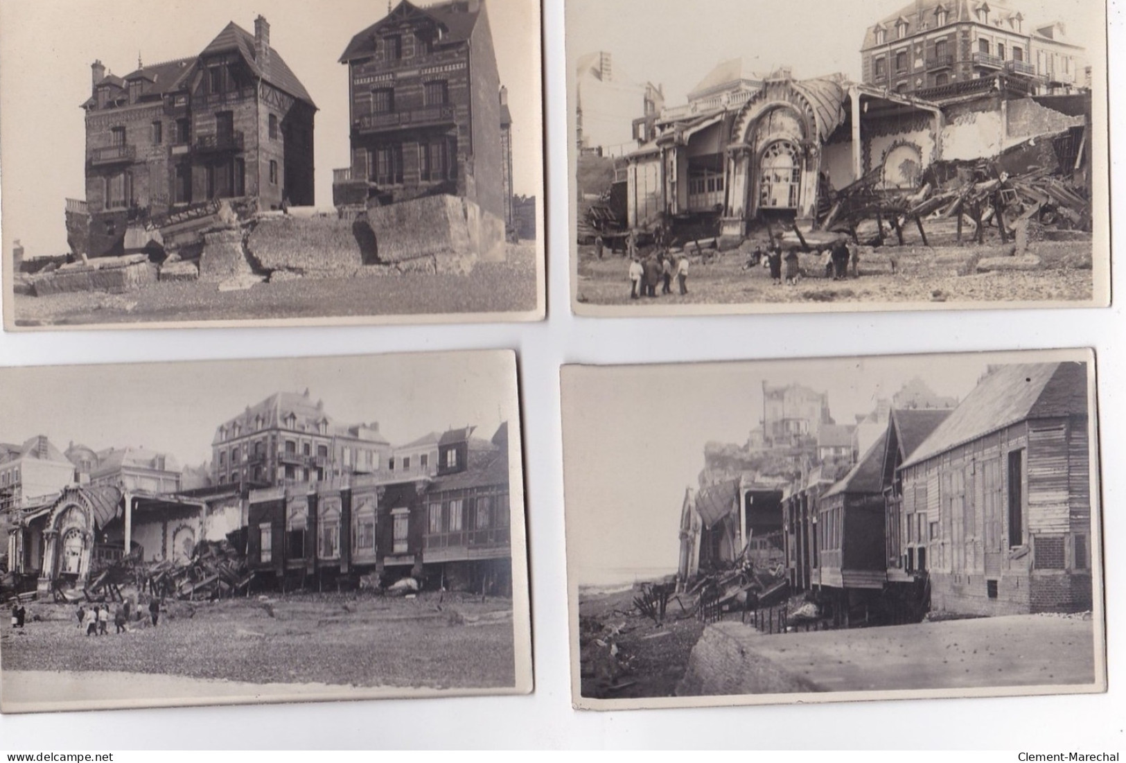 AULT ONIVAL : Lot De 6 Cartes Photo De La Plage Après Une Tempete - Très Bon état - Onival